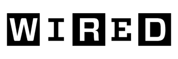 Wired logo in black on white background