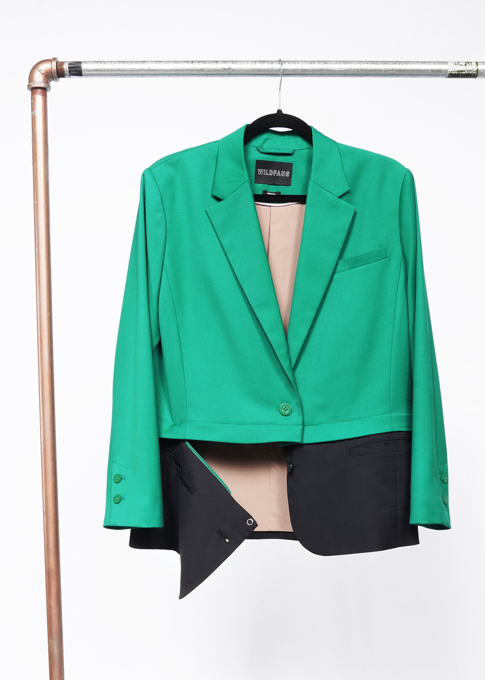 S=The Empower Convertible Blazer in Emerald/Black