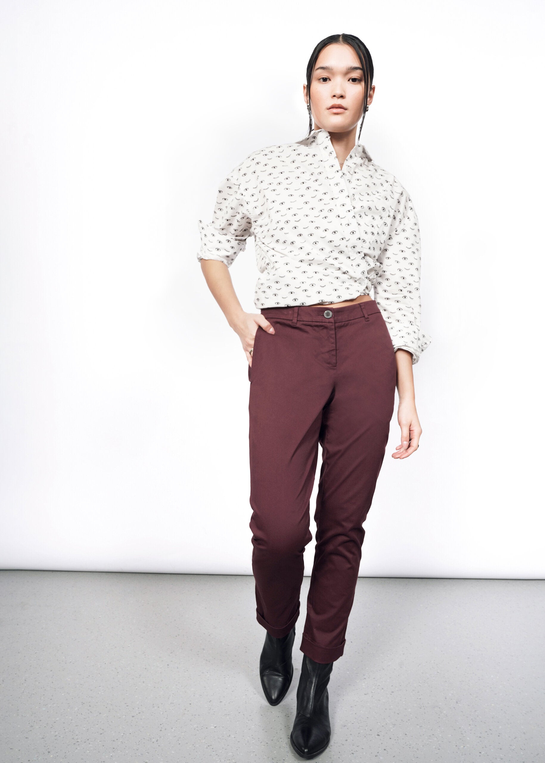 The Essential Trouser in Merlot