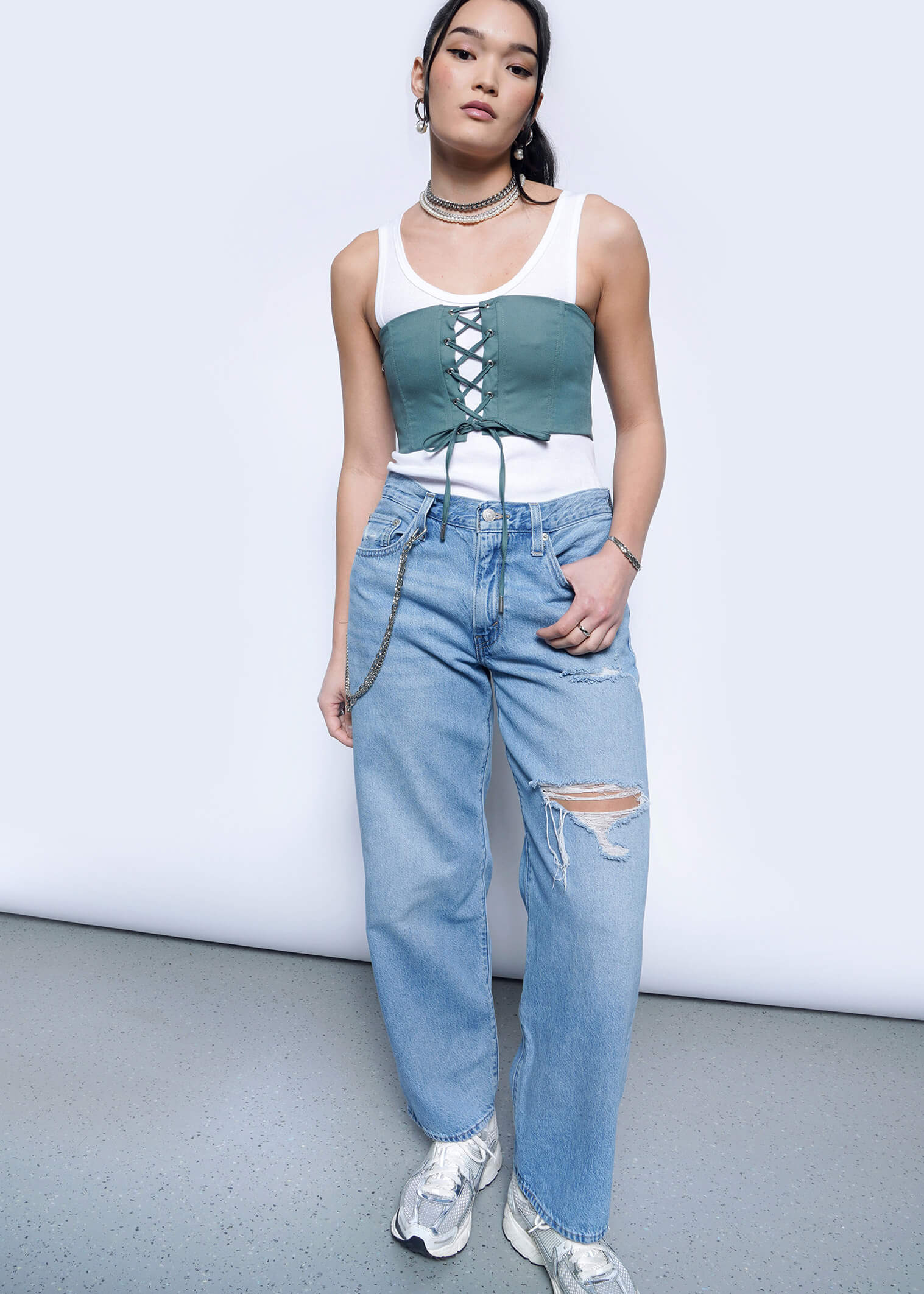S= The Essential 6-way Corset in Dark Teal