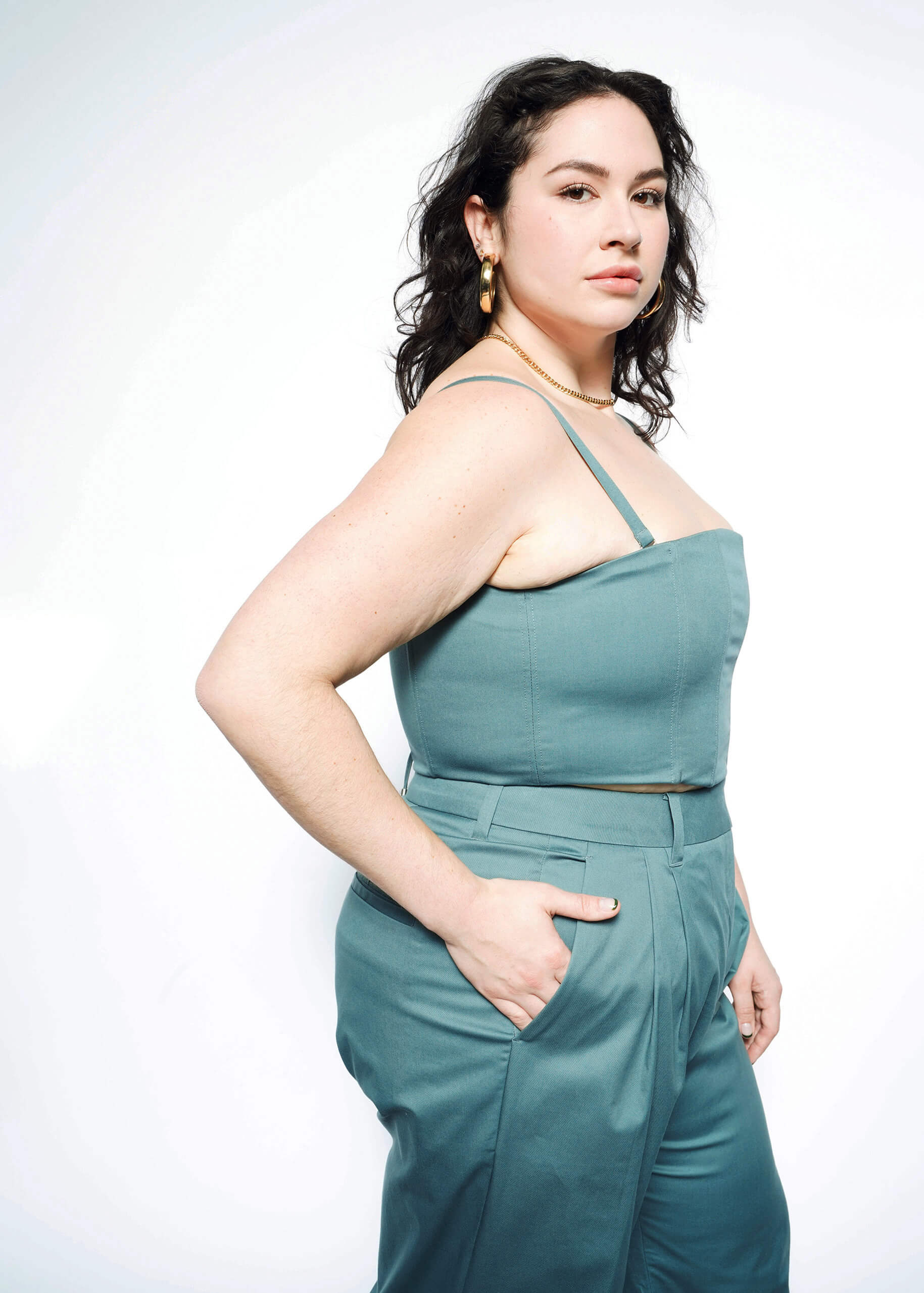 1X=The Essential 6-way Corset in Dark Teal