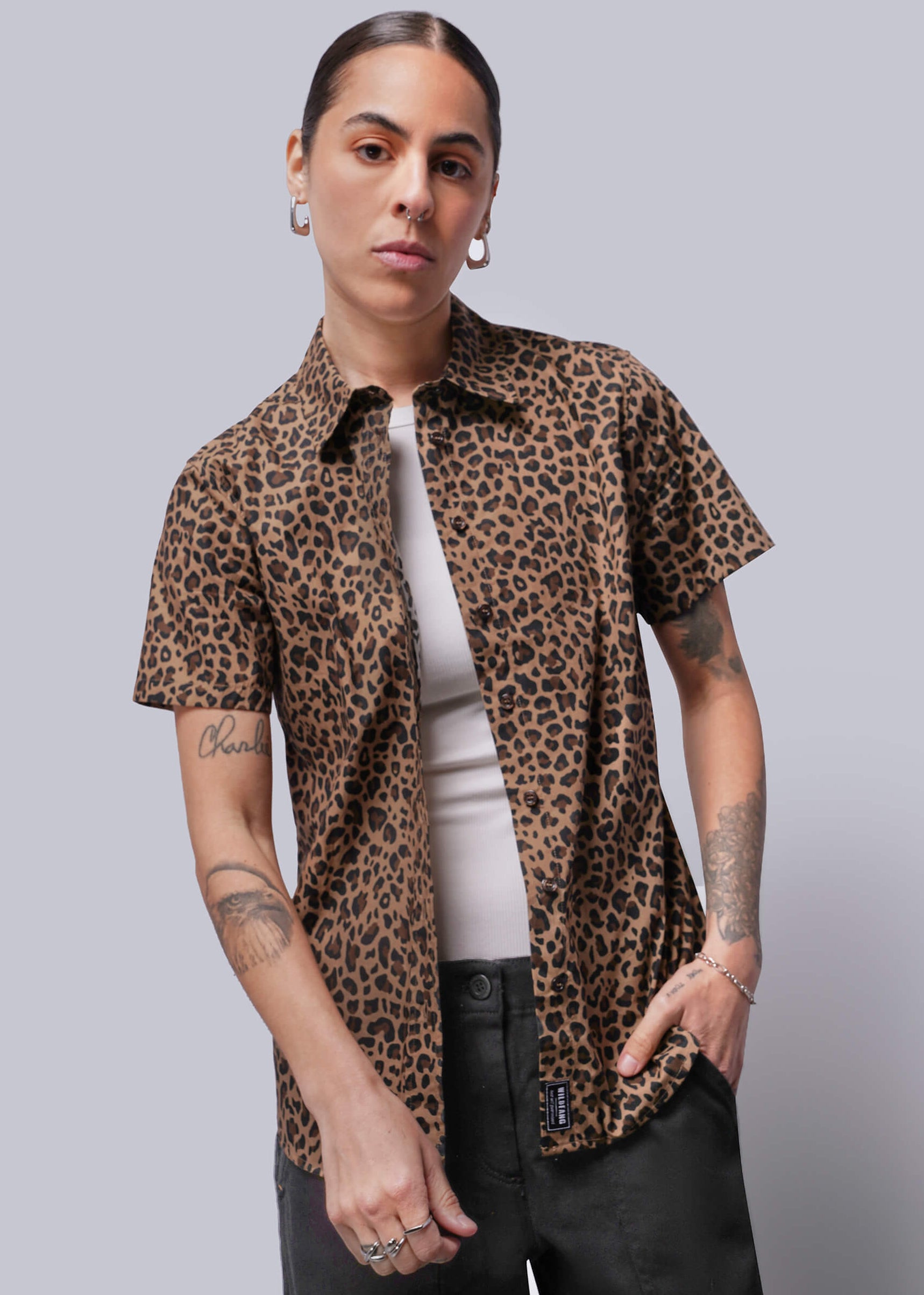 leopard print dress shirt The Essential Button Up