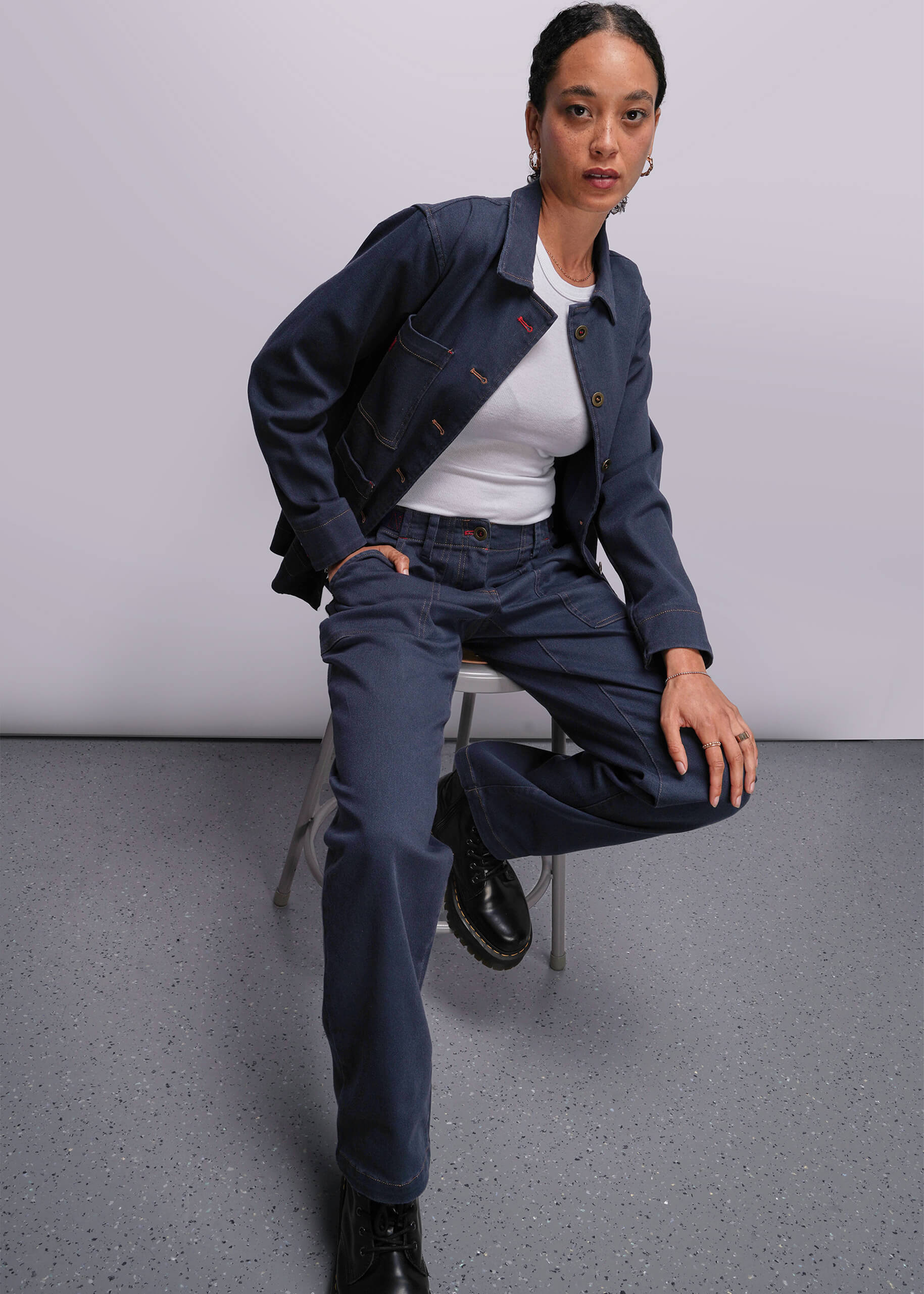 The Essential Denim Utility Pant