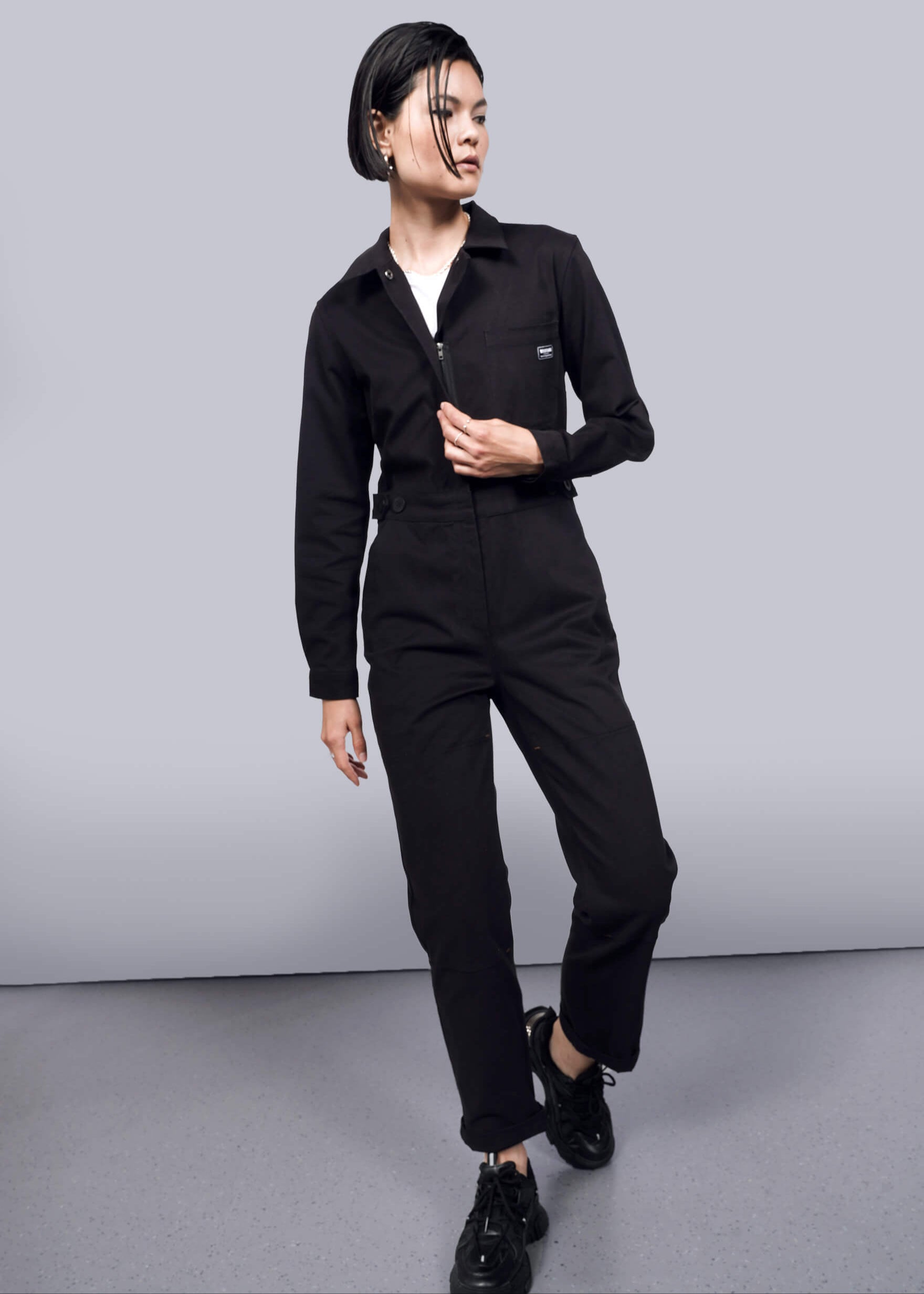 Long Sleeve Black Short Overall Outfits The Essential Long Sleeve High Waisted Coverall Wildfang Long Sleeve Black Short Overall Outfits The Essential Long Sleeve High Waisted Coverall Wildfang