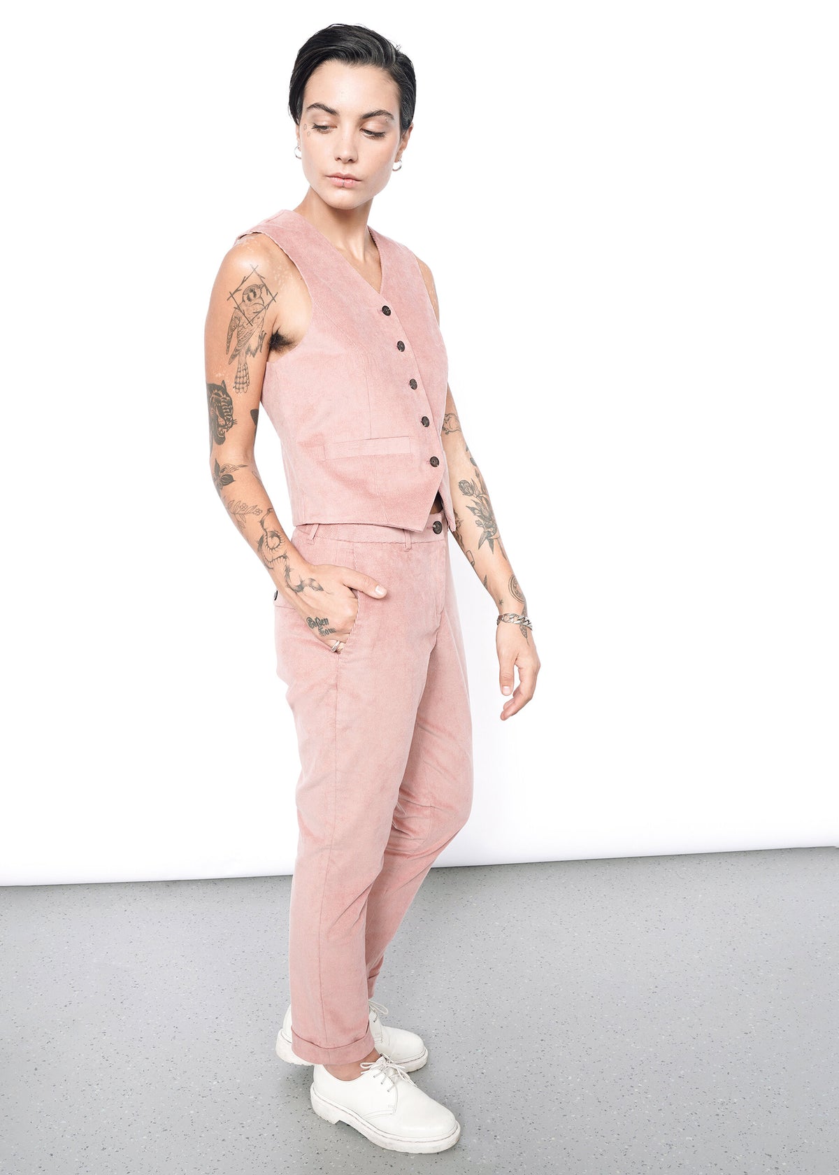 The Essential Corduroy Trouser in Rose Brown