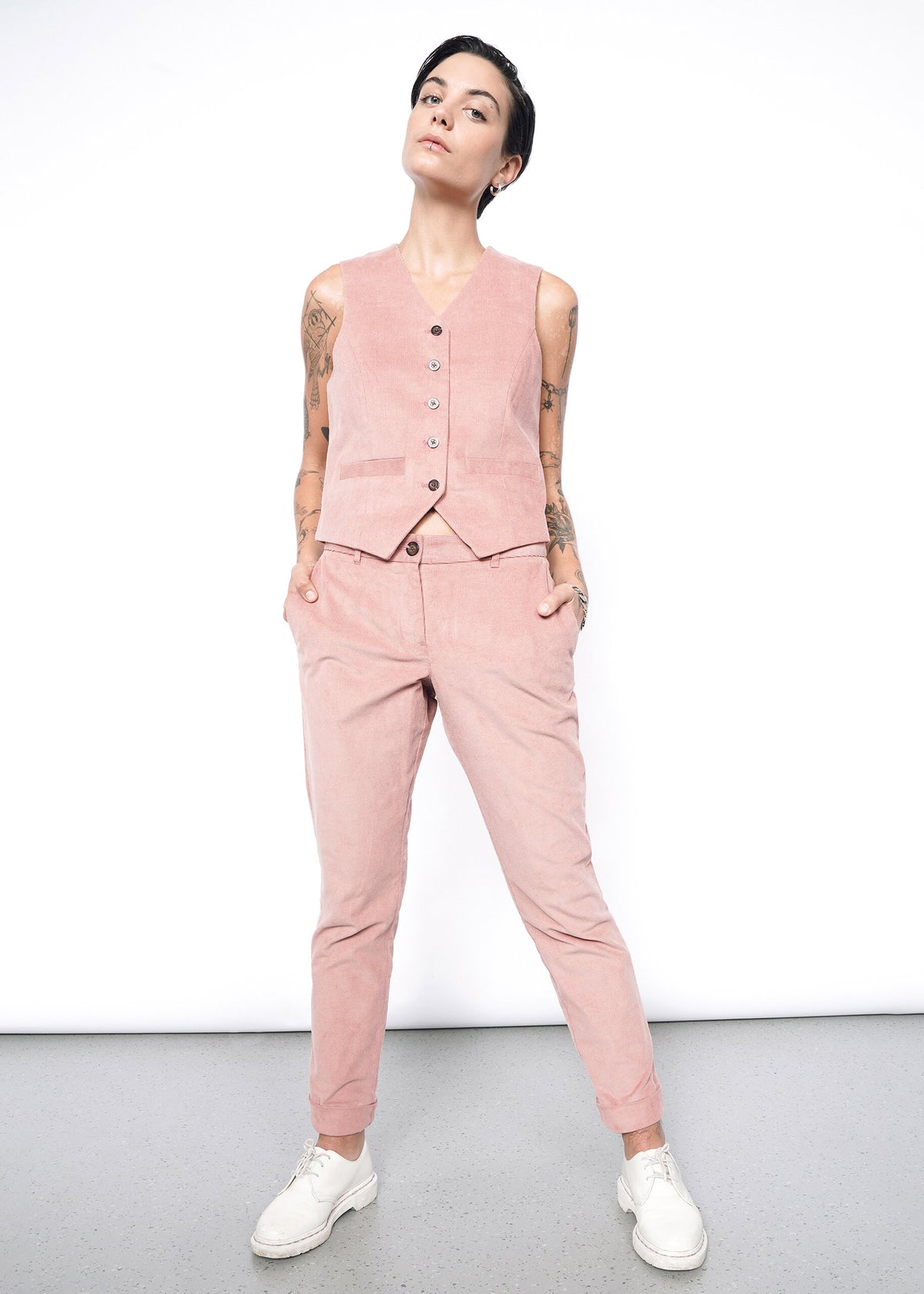 The Essential Corduroy Trouser in Rose Brown