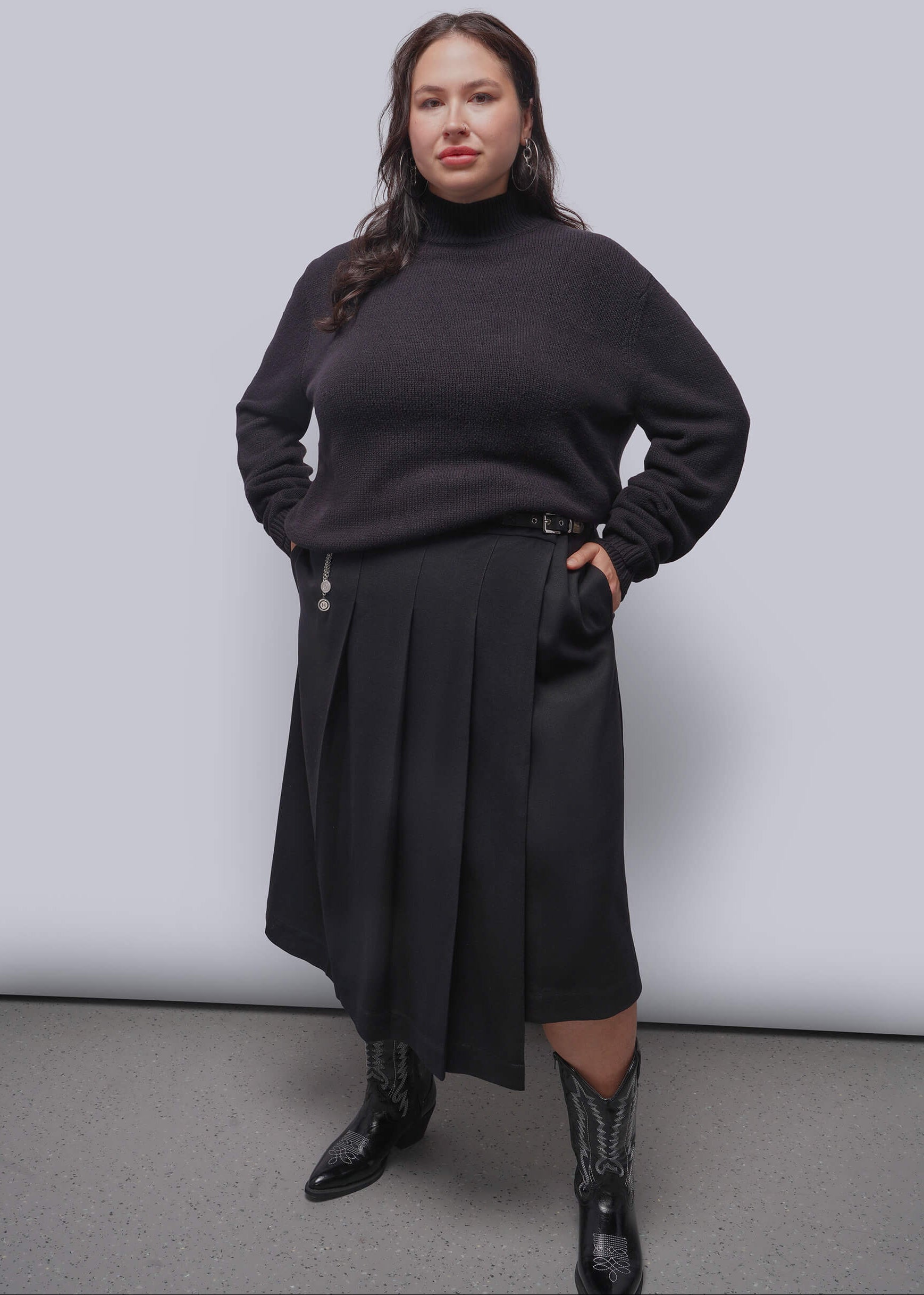 Debbie Harry x Wildfang Pleated Wrap Skirt