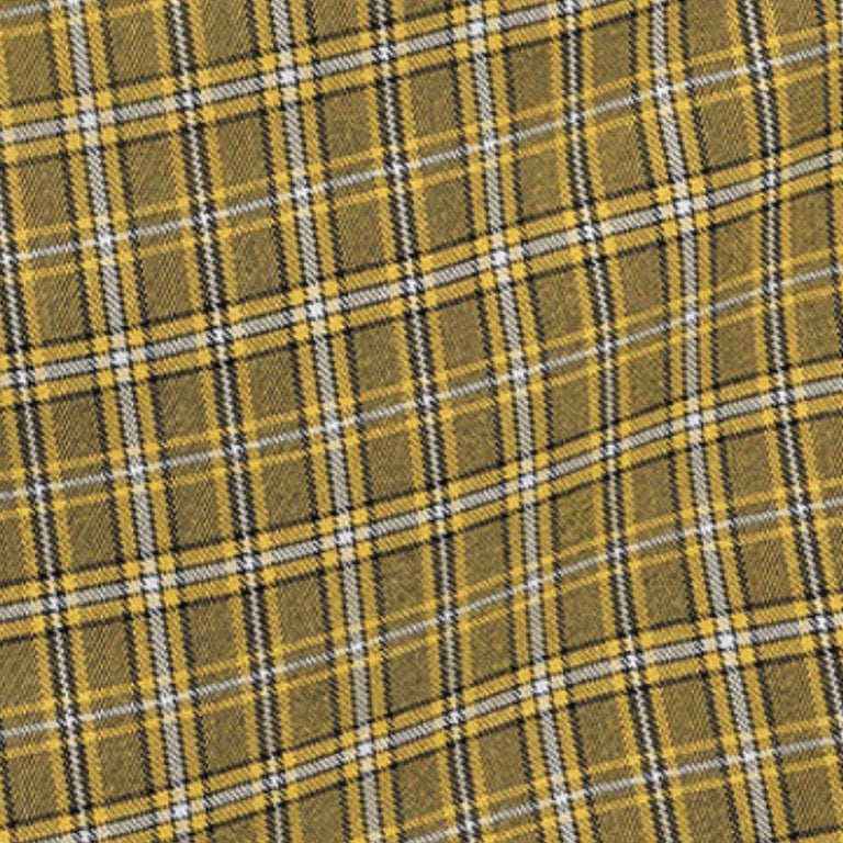Close-up of a yellow plaid fabric 