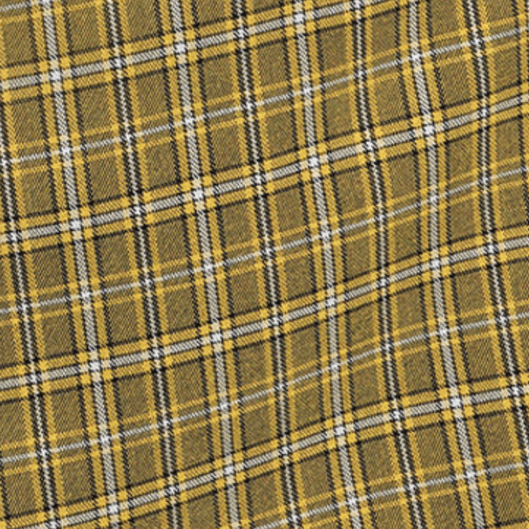 Close-up of a yellow plaid fabric 