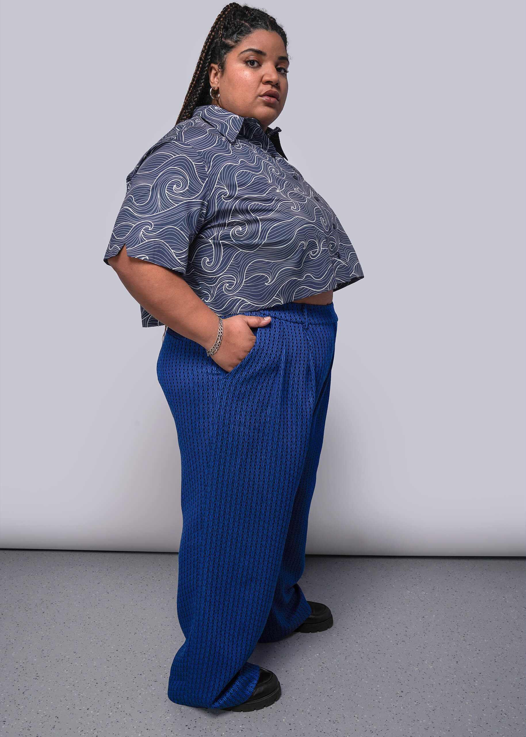 The Empower Jacquard Wide Leg Trouser – Wildfang