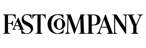 Fast company  logo in black on white background
