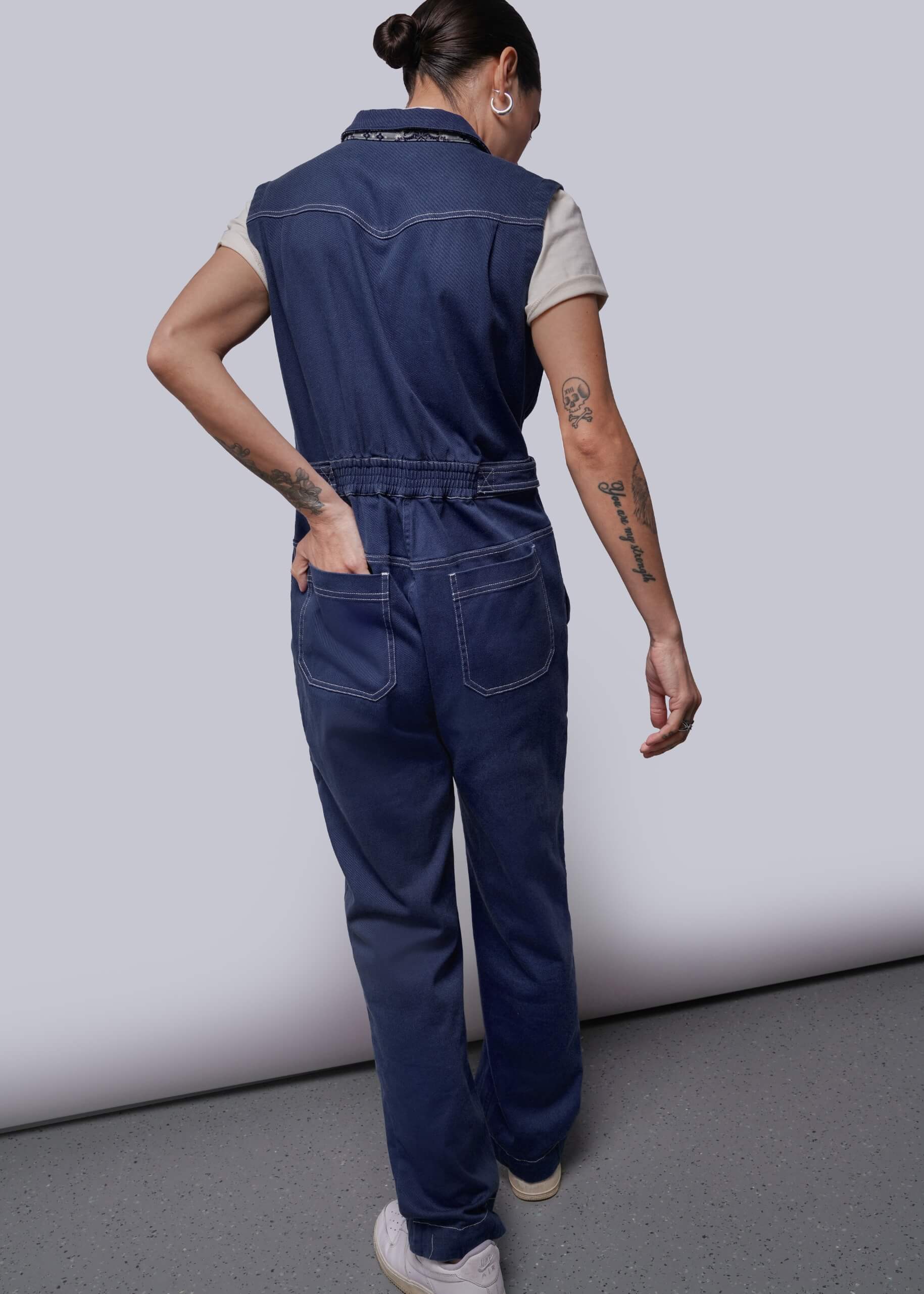 Juliette Lewis X Wildfang Sleeveless Denim Coverall