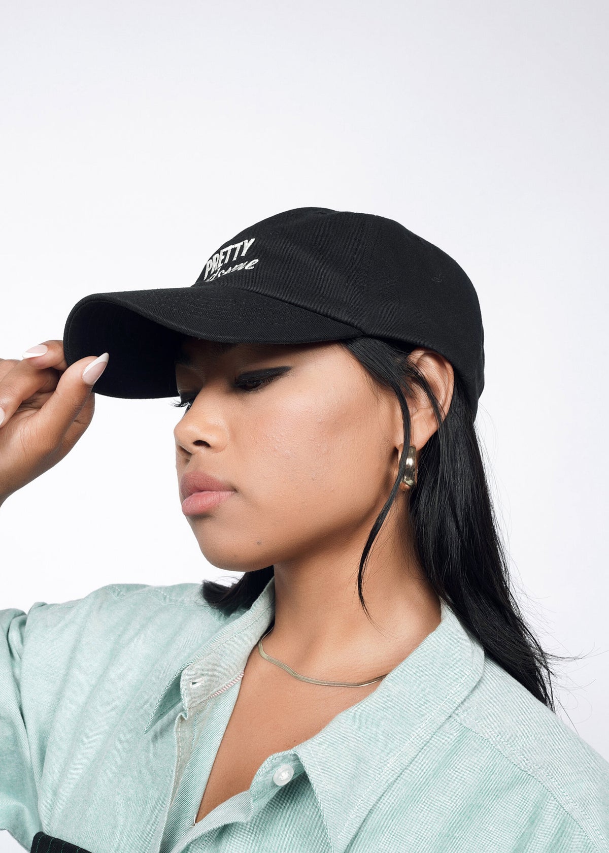 Pretty Handsome Dad Hat in Black/White