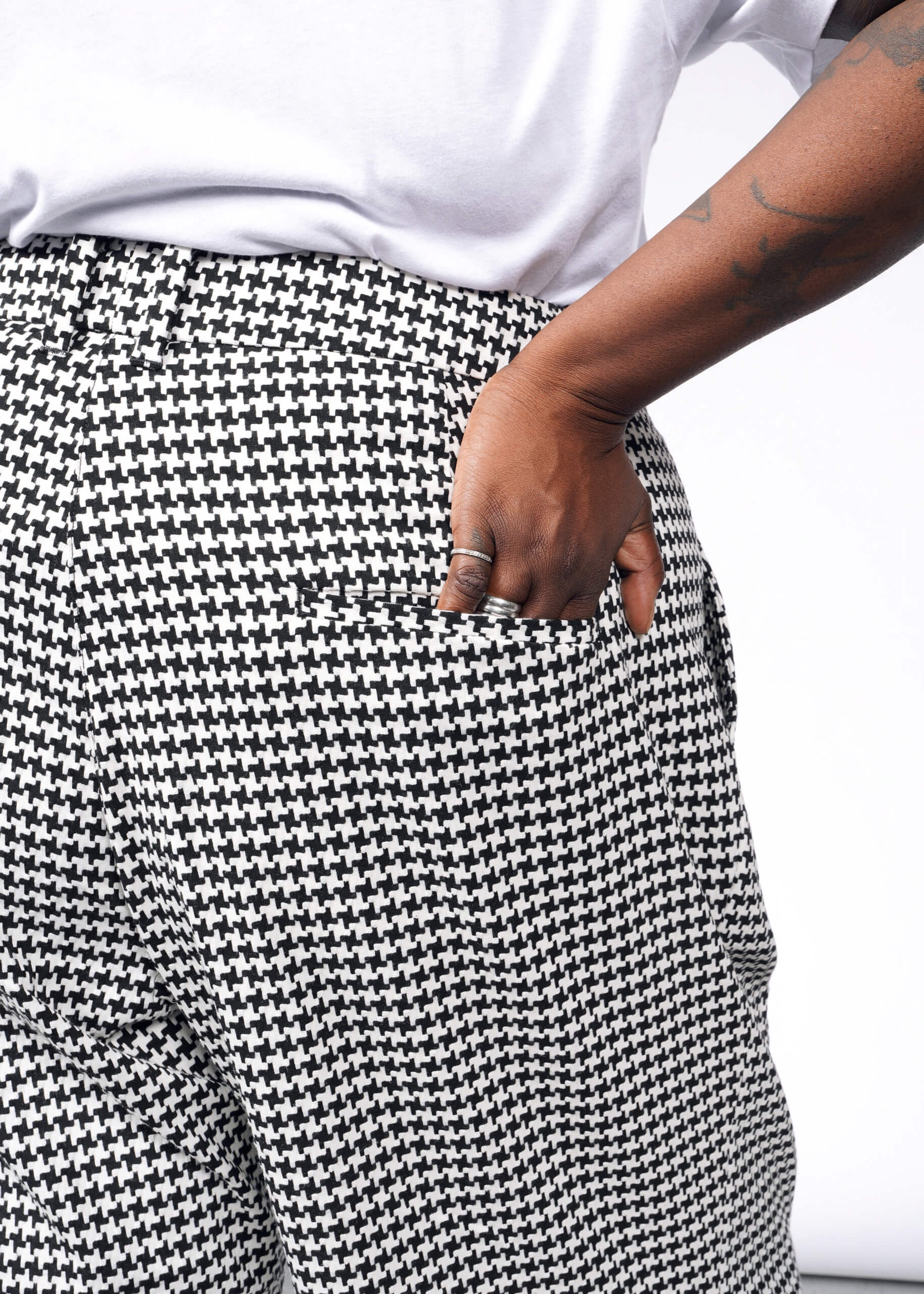 The Empower Houndstooth Wide Leg Trouser Wildfang