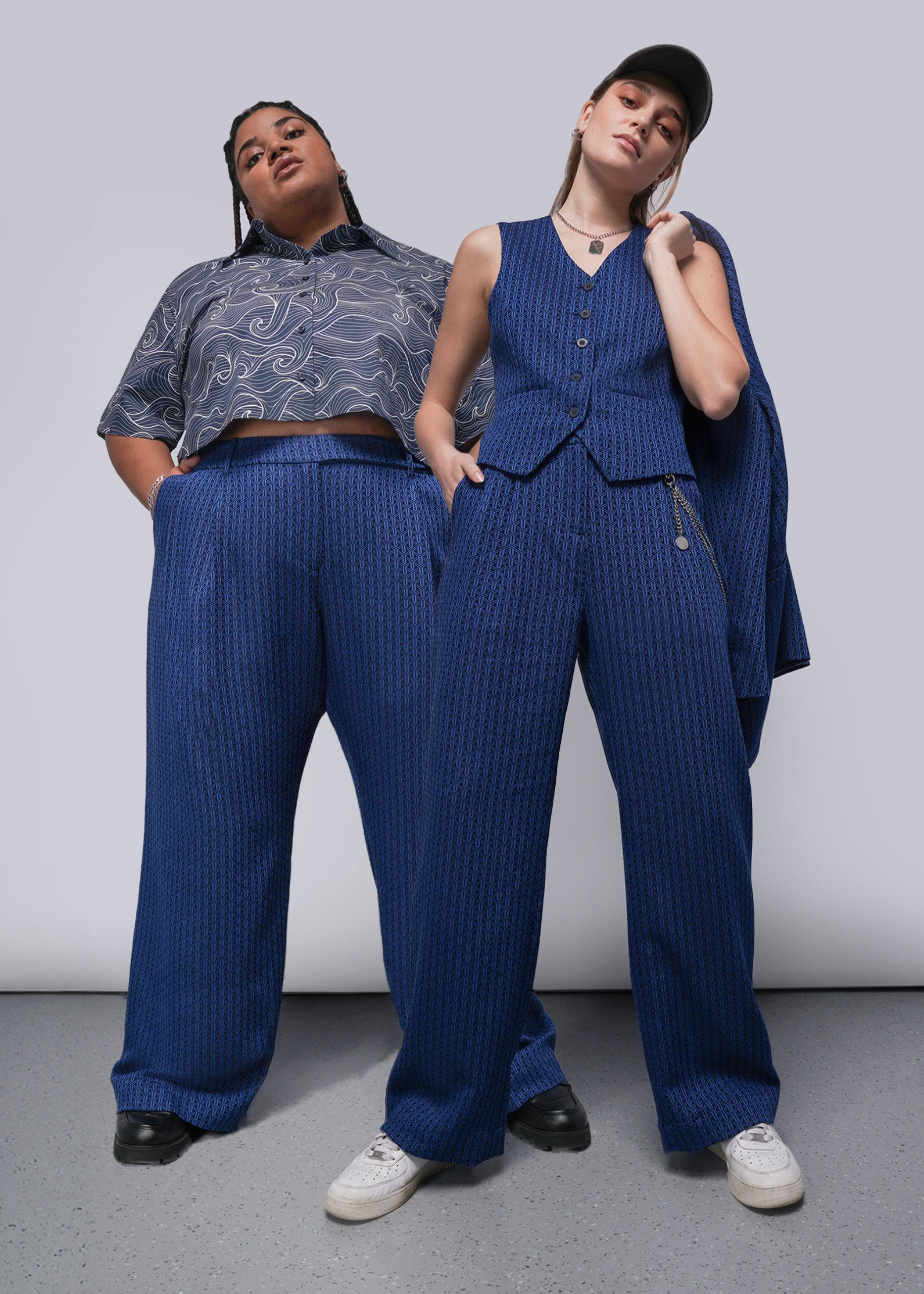 The Empower Jacquard Wide Leg Trouser – Wildfang