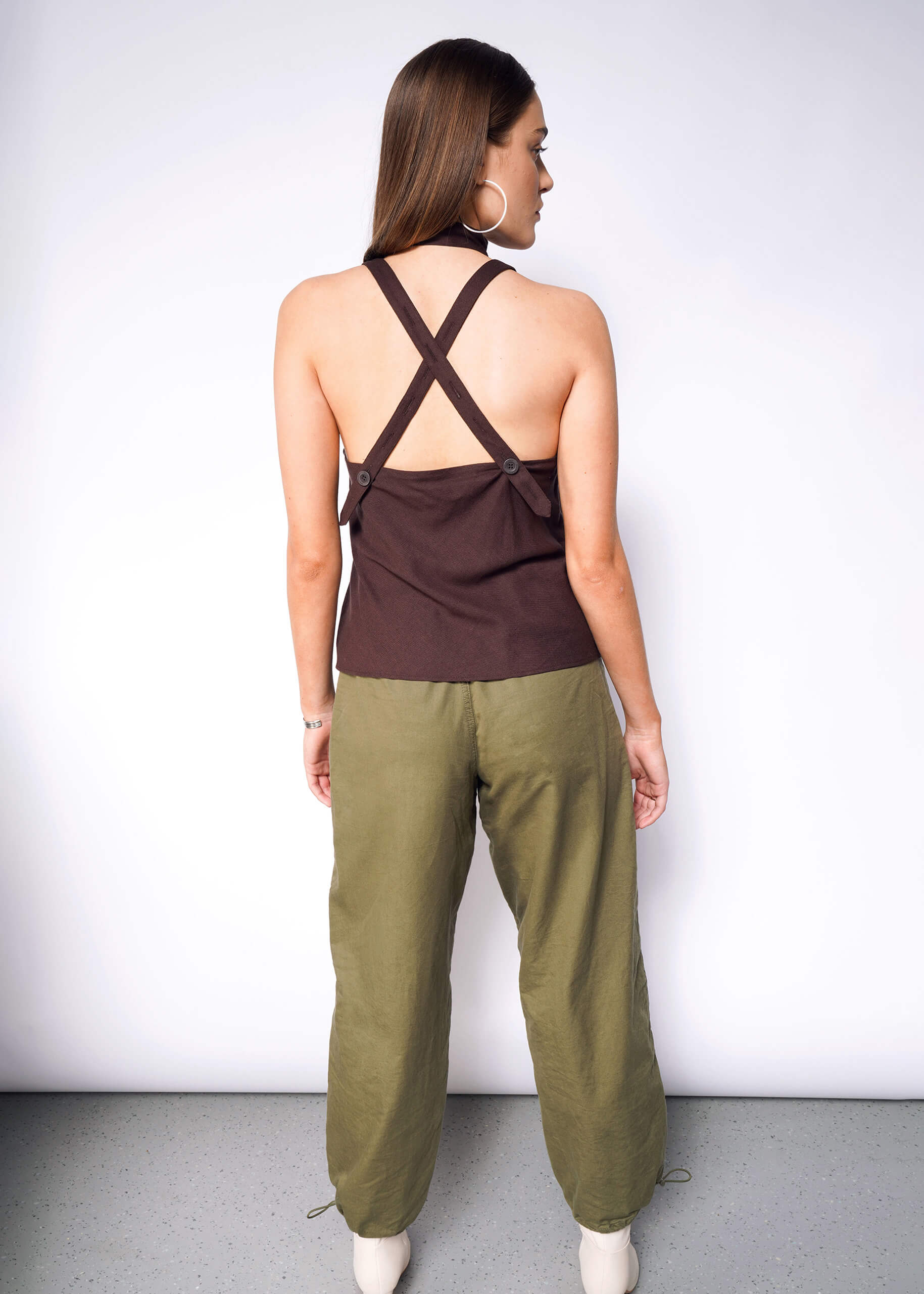 The Empower Linen Adjustable Cami