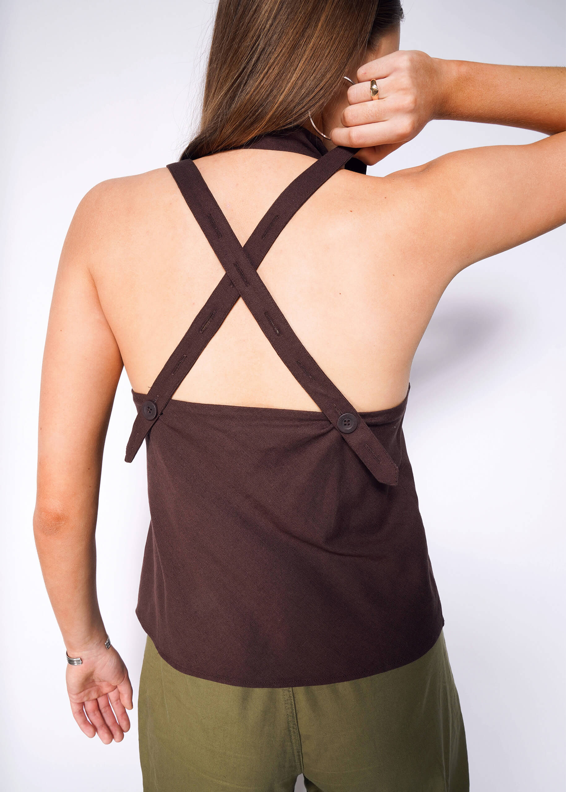 The Empower Linen Adjustable Cami