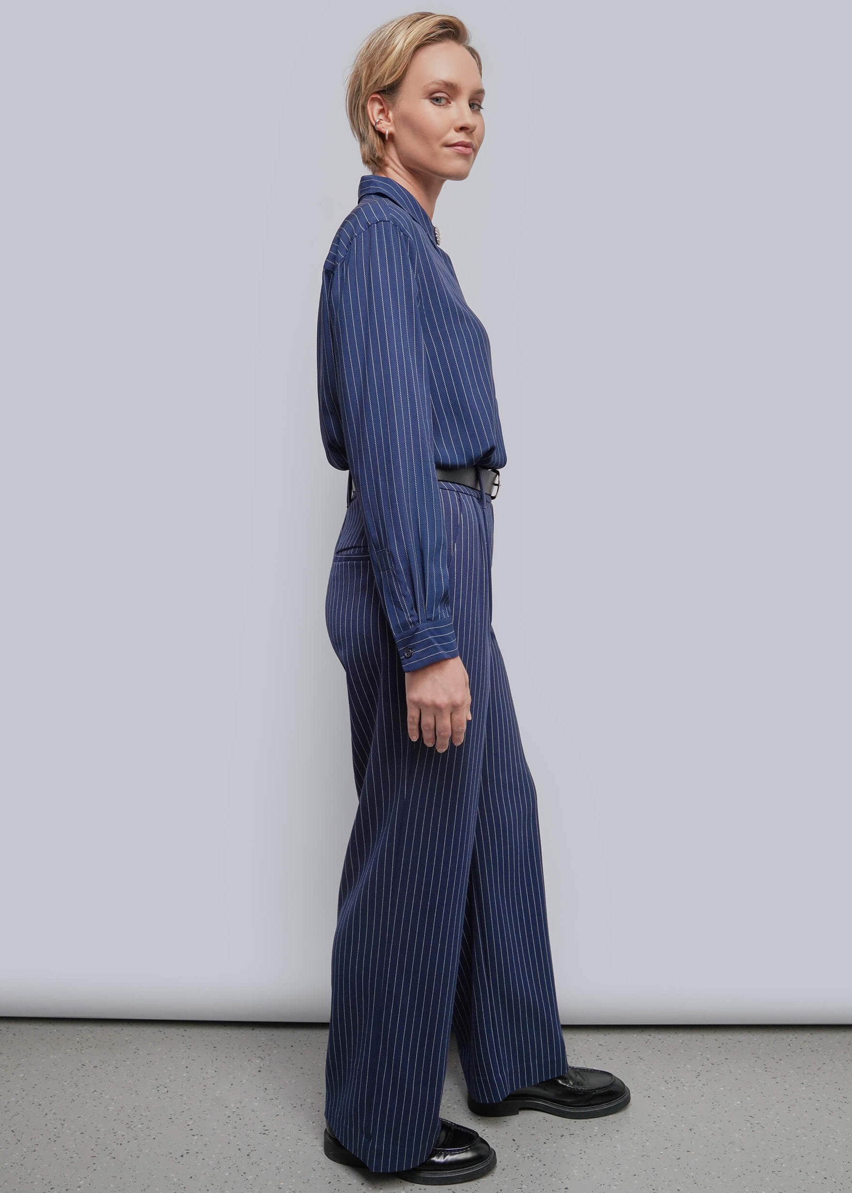 The Empower Pinstripe Wide Leg Trouser – Wildfang