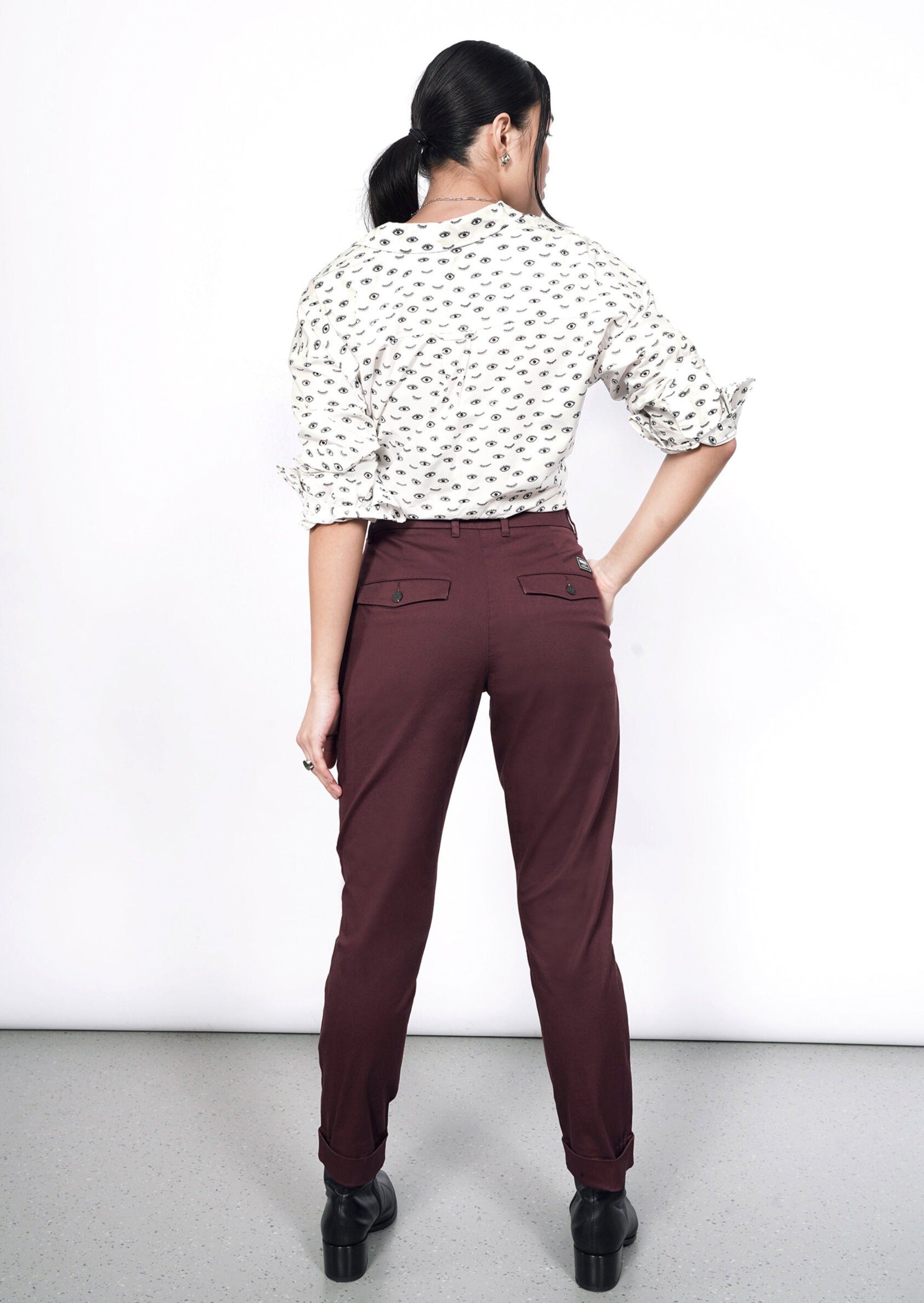 The Essential Trouser in Merlot