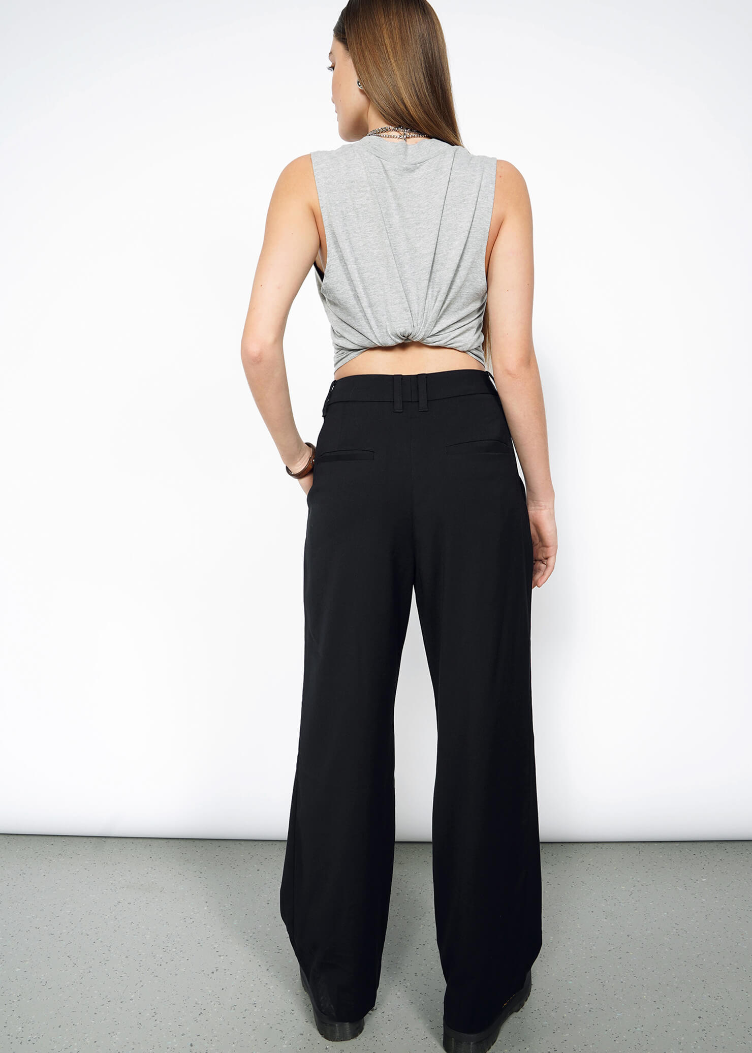The Empower Wide Leg Trouser in Black
