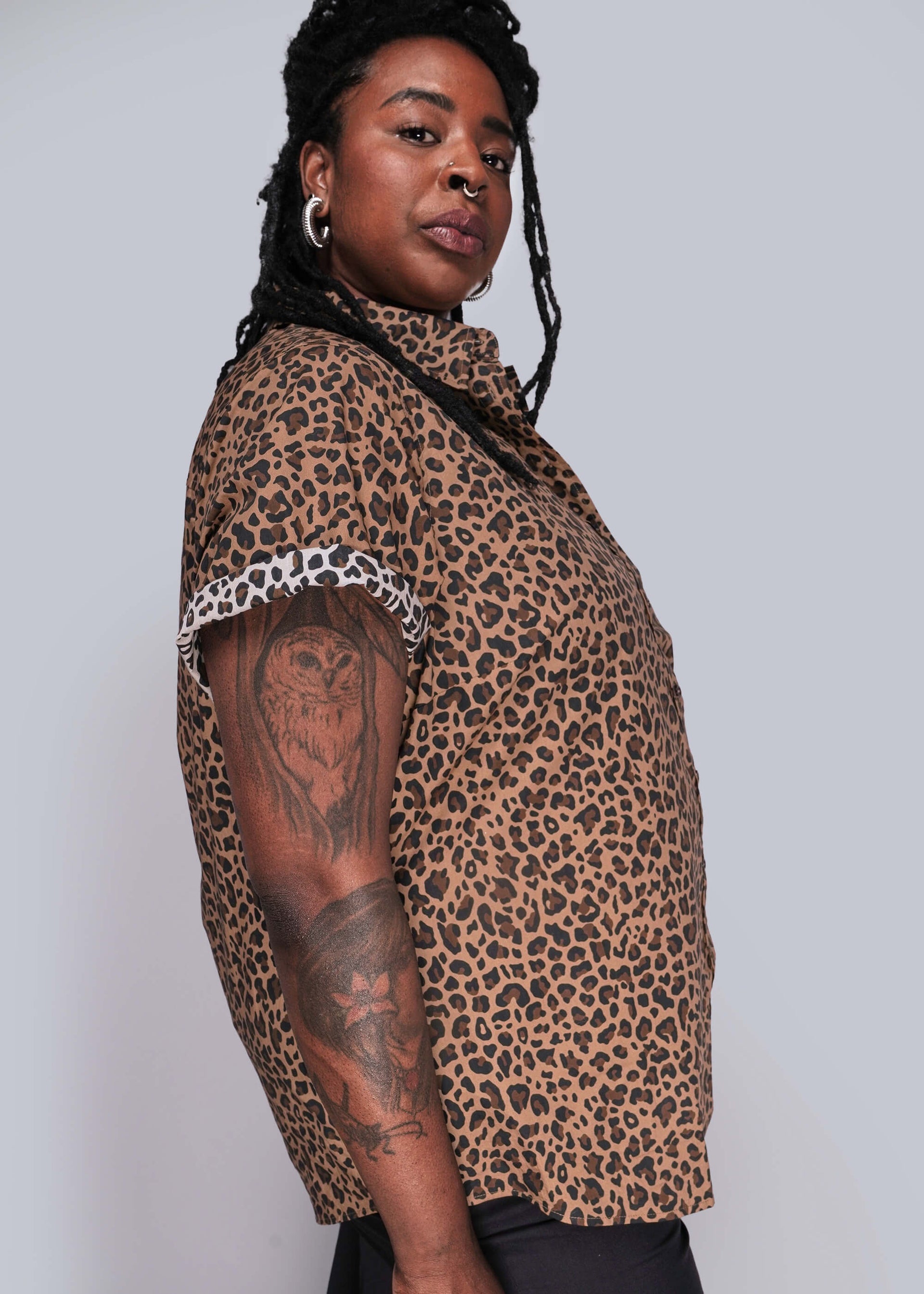 animal print dress shirt Miami Leopard Print Men's Dress Shirt