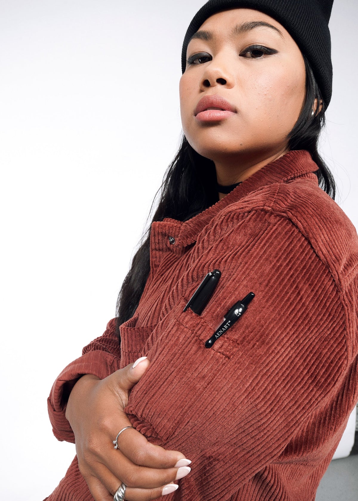 The Essential Corduroy Long Sleeve Coverall in Cinnamon