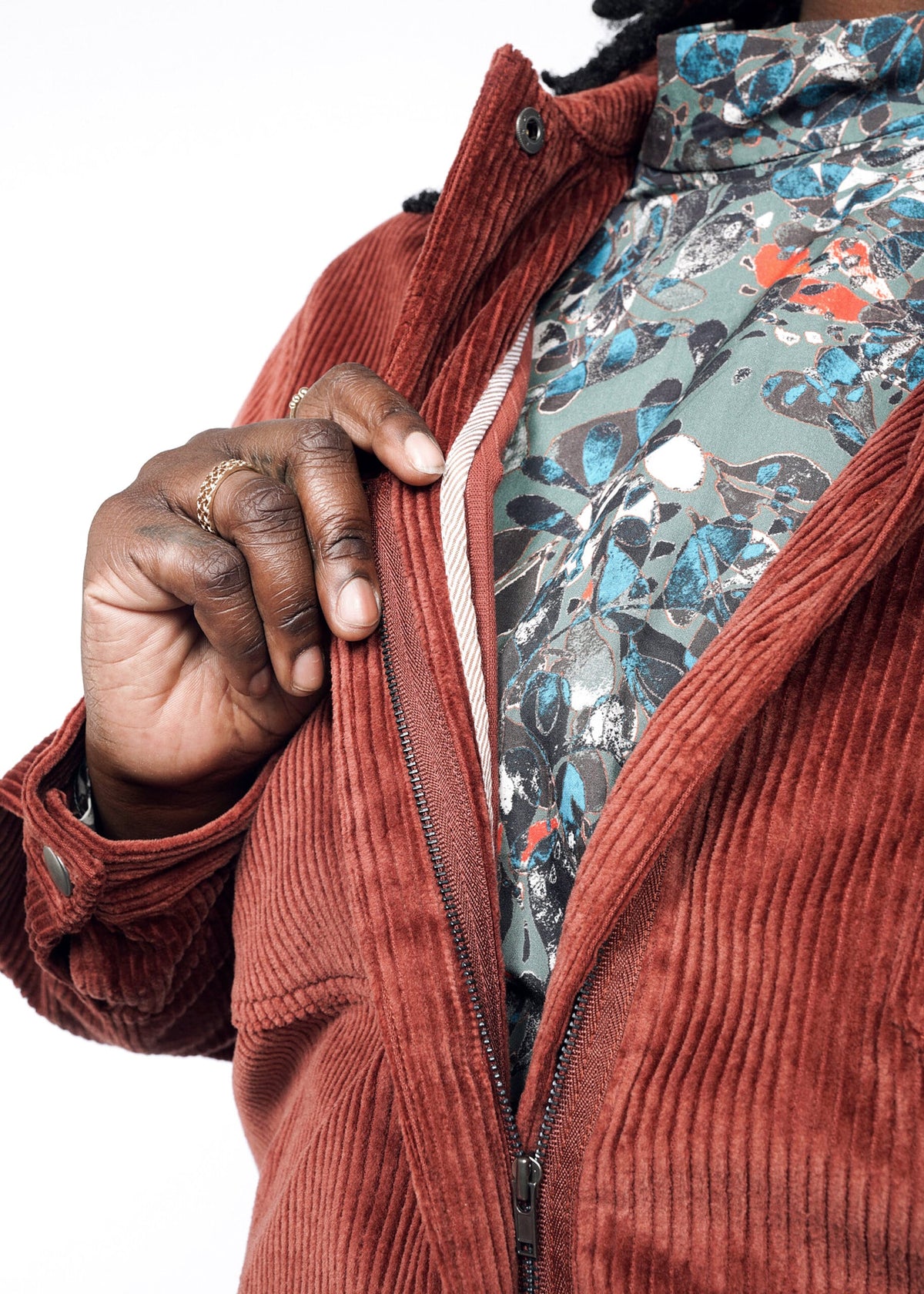 The Essential Corduroy Long Sleeve Coverall in Cinnamon
