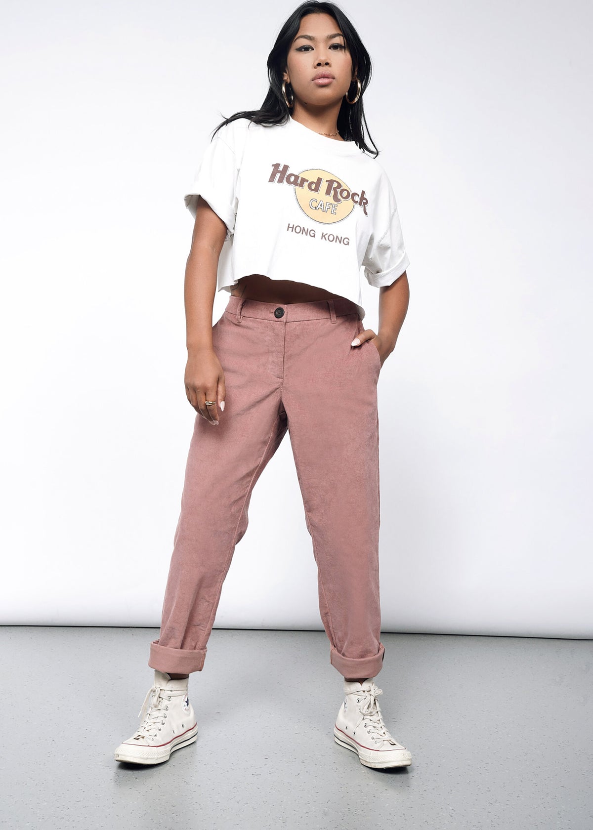 The Essential Corduroy Trouser in Rose Brown