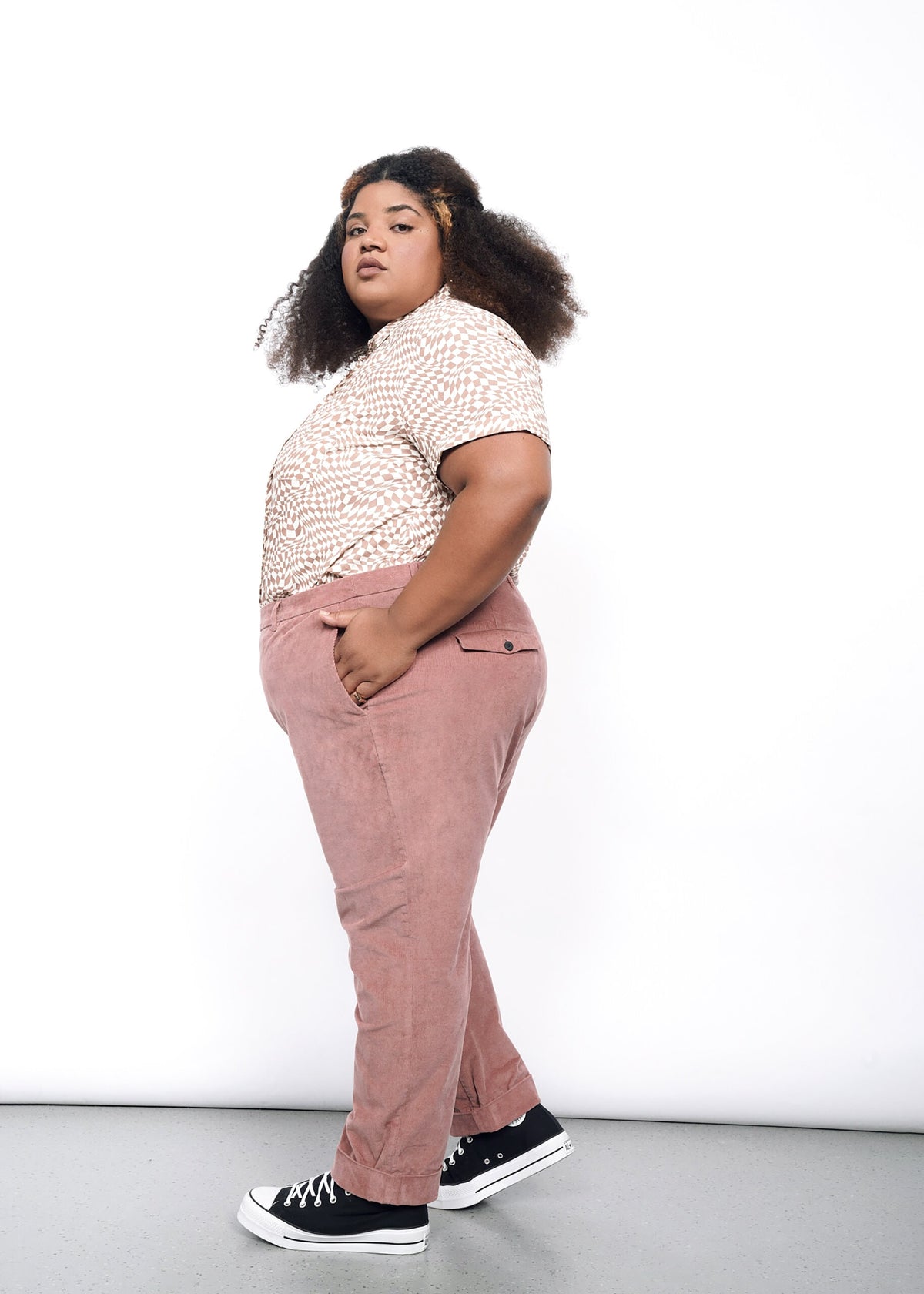 The Essential Corduroy Trouser in Rose Brown