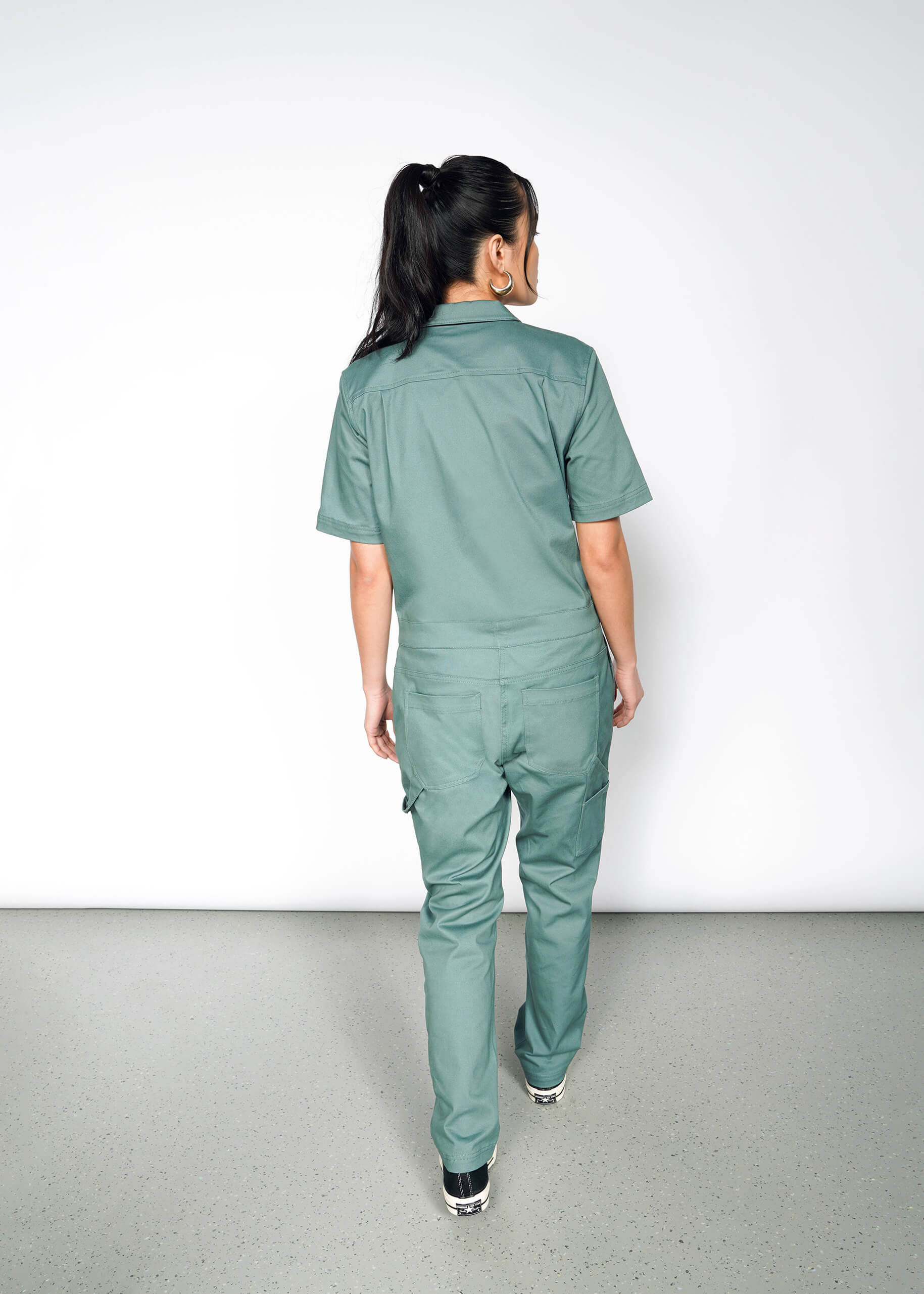 The Essential Coverall in Dark Teal
