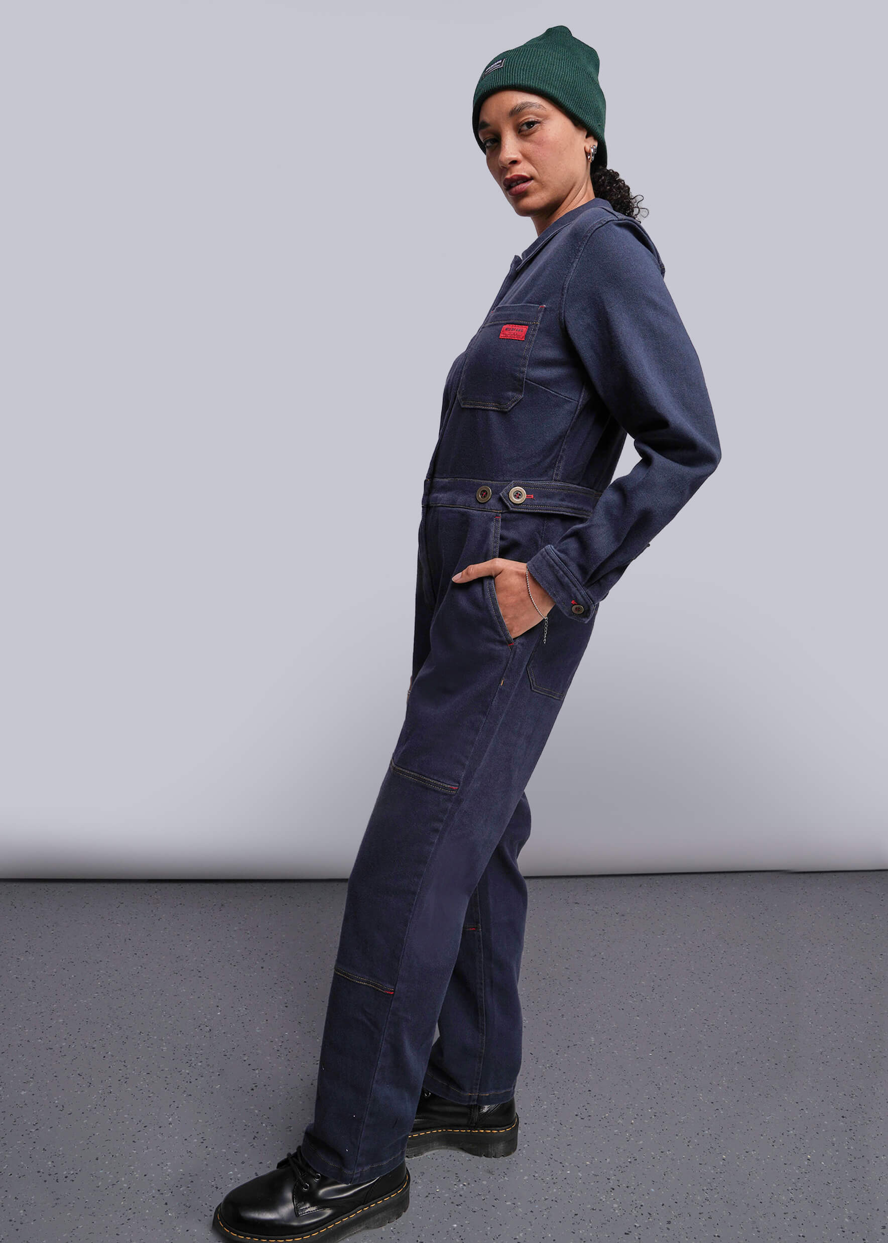 The Essential Denim Long Sleeve High Waisted Coverall – Wildfang