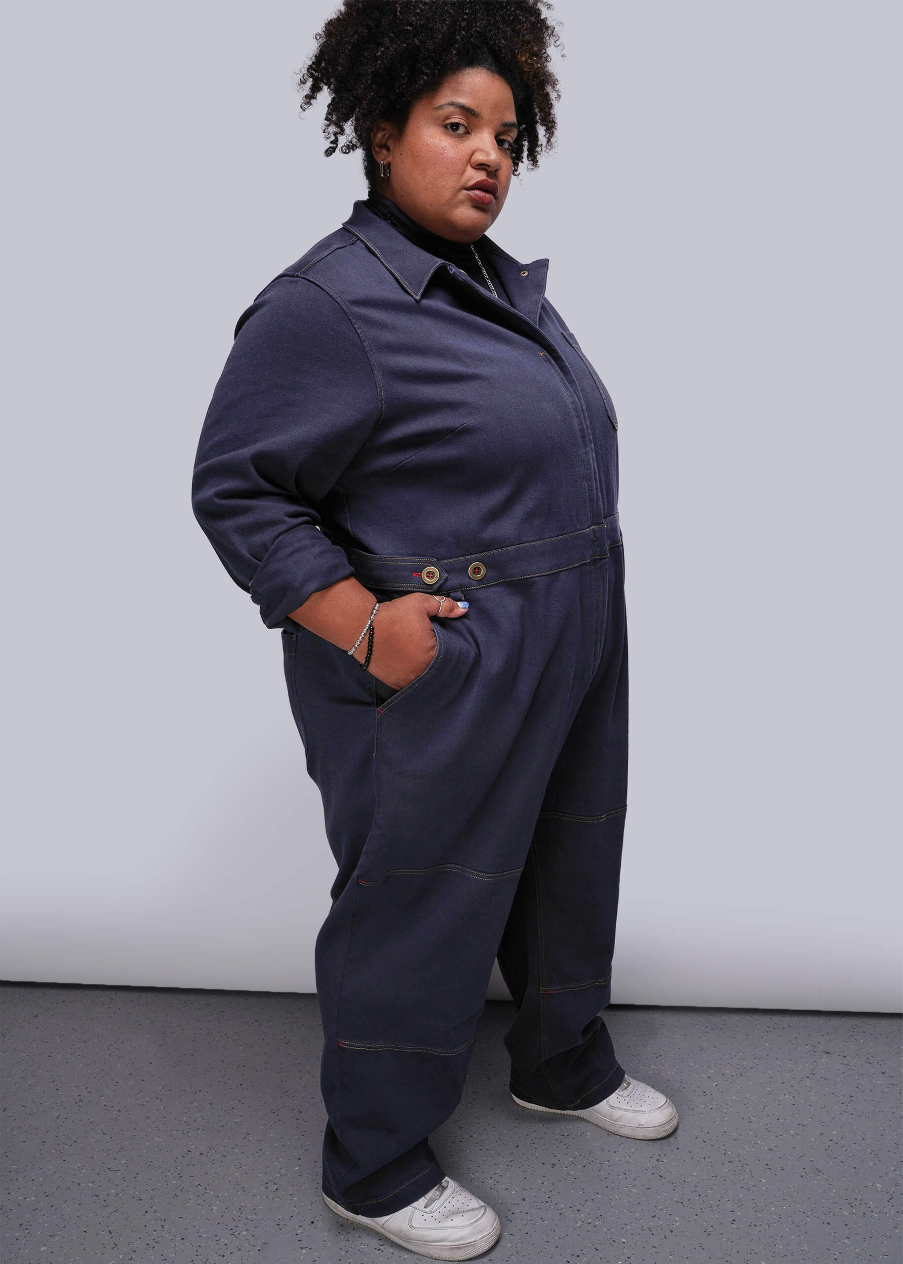 The Essential Denim Long Sleeve High Waisted Coverall – Wildfang