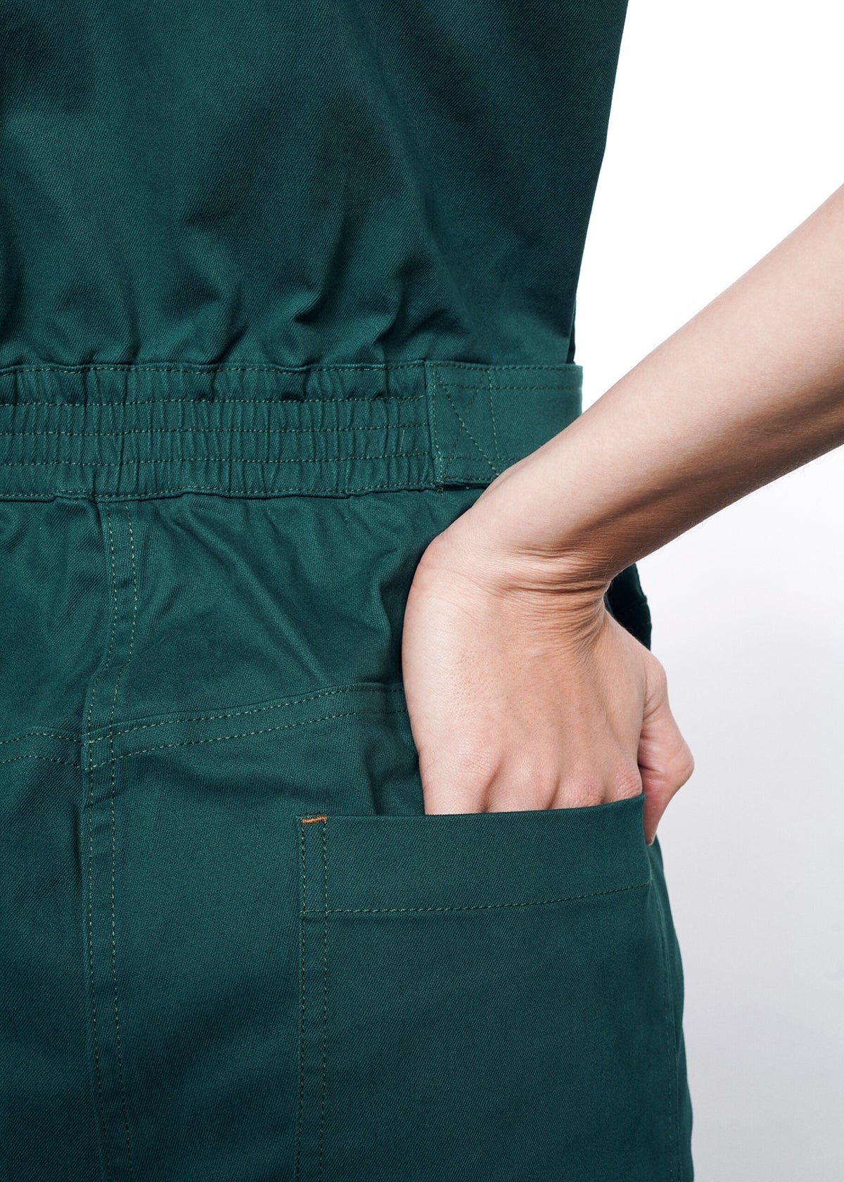The Essential High Waisted Coverall in Forest