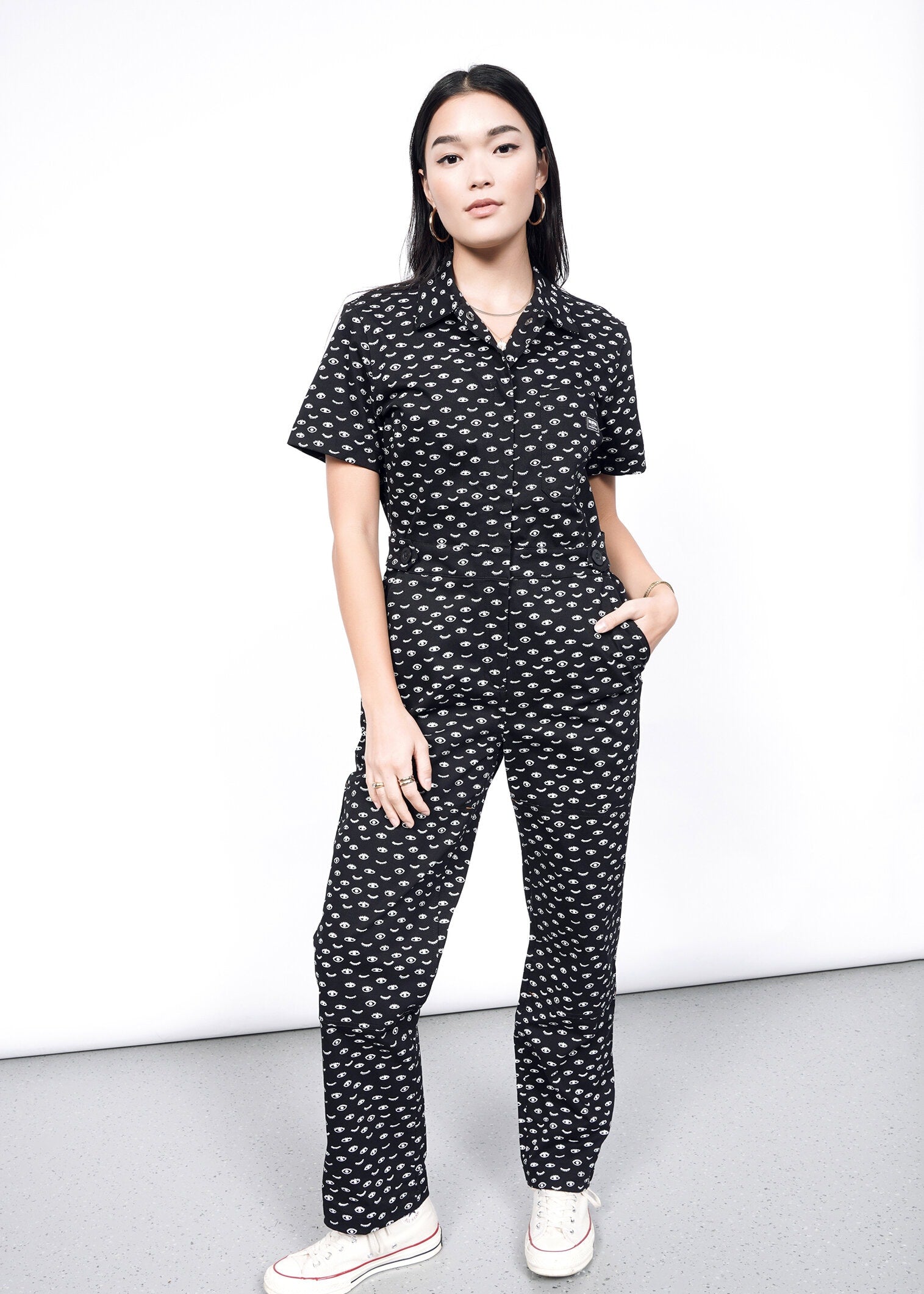 The Essential High Waisted Coverall in Wink Black