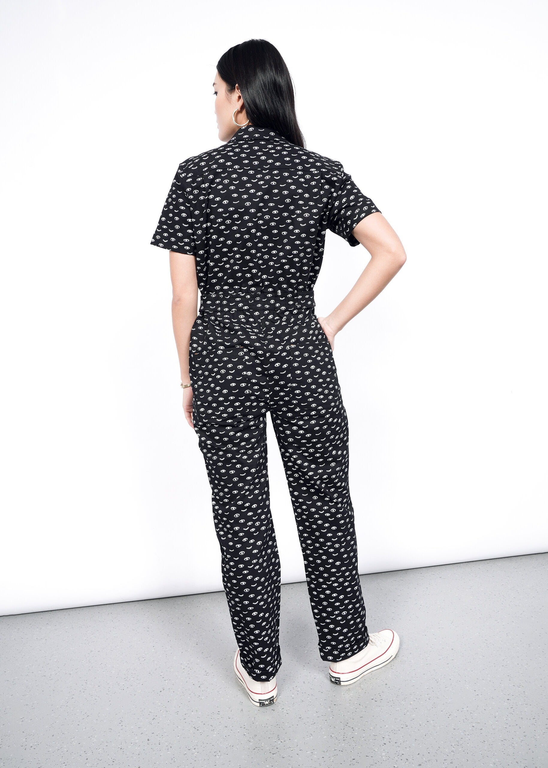 The Essential High Waisted Coverall in Wink Black