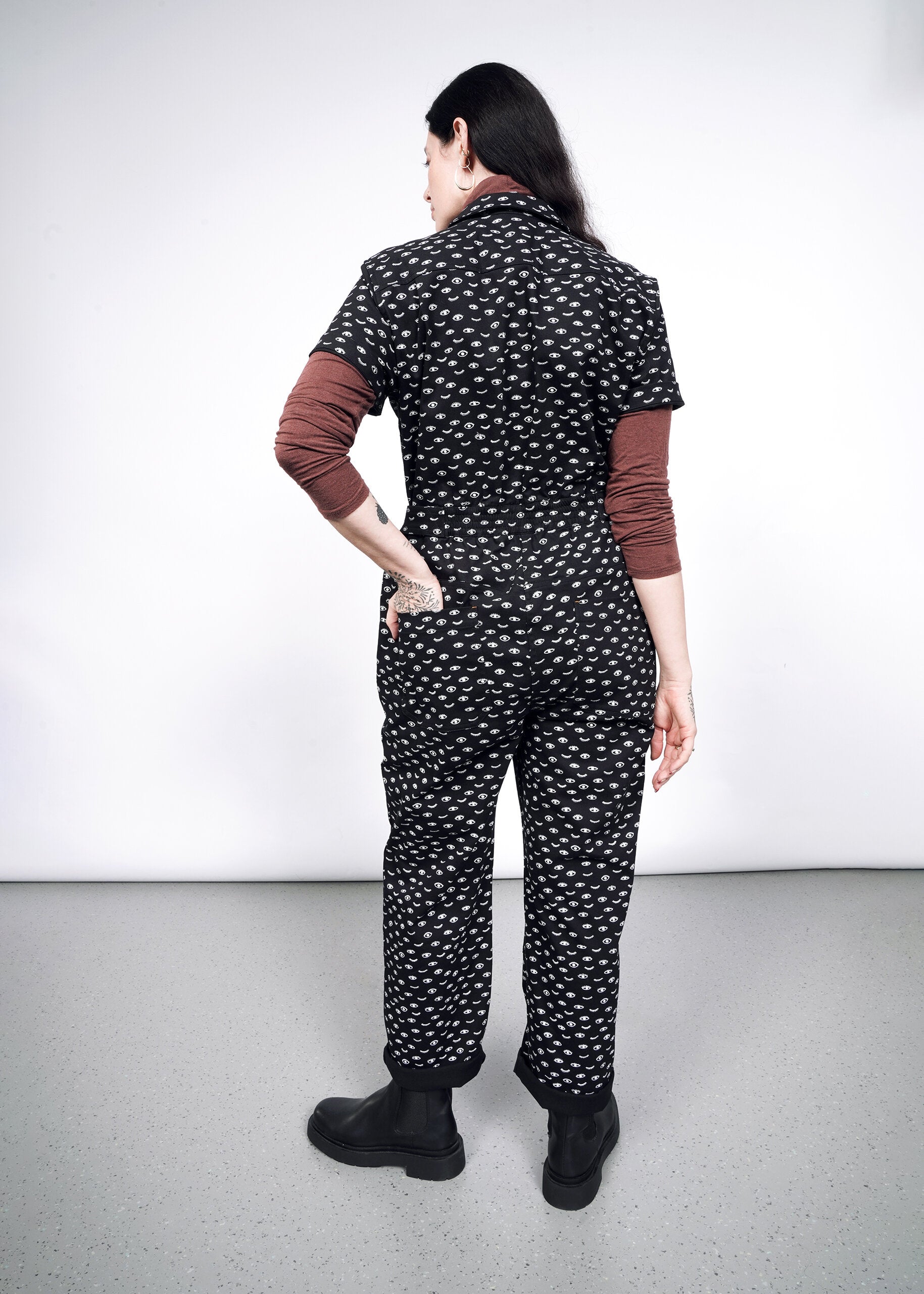 The Essential High Waisted Coverall in Wink Black