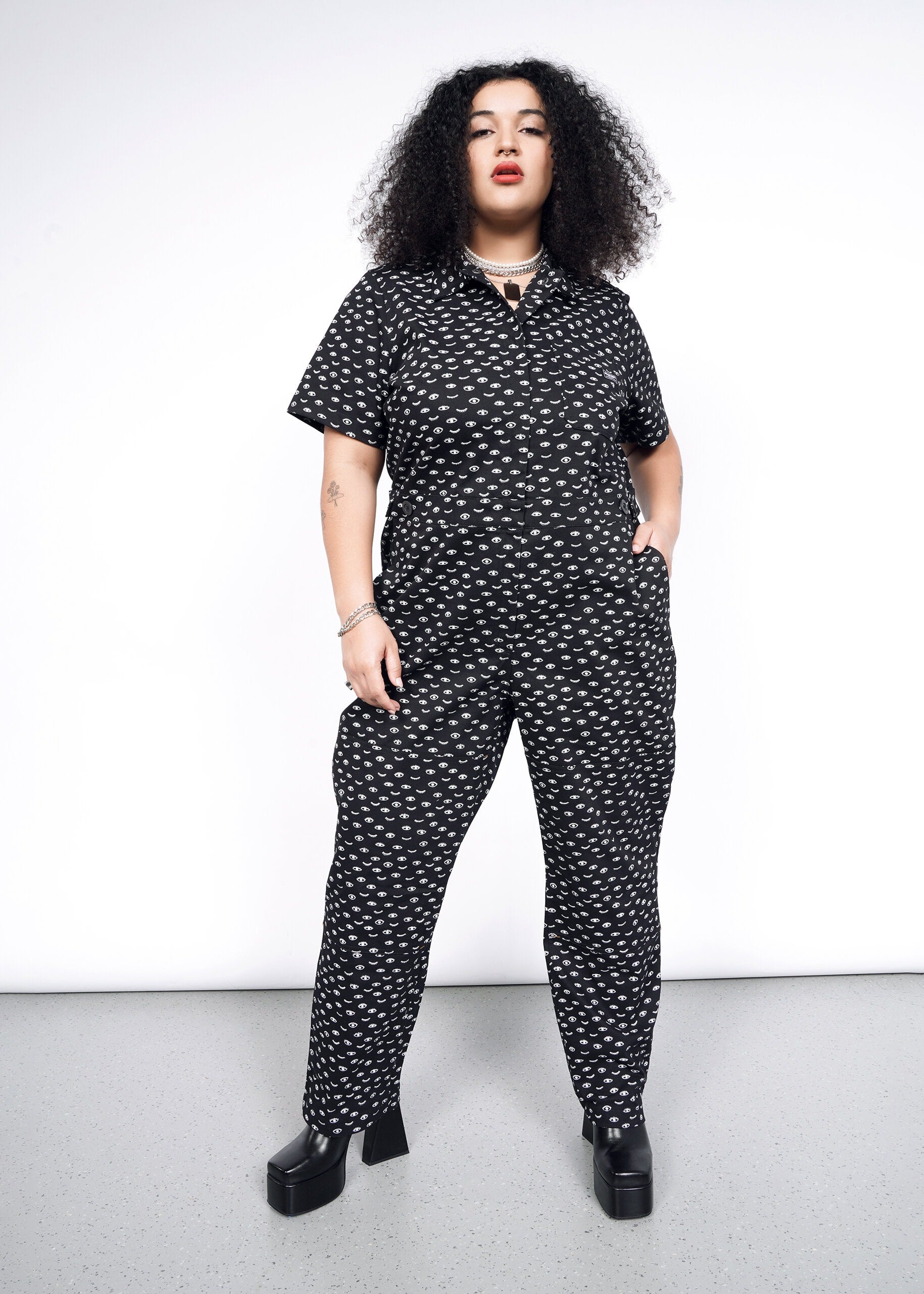 The Essential High Waisted Coverall in Wink Black