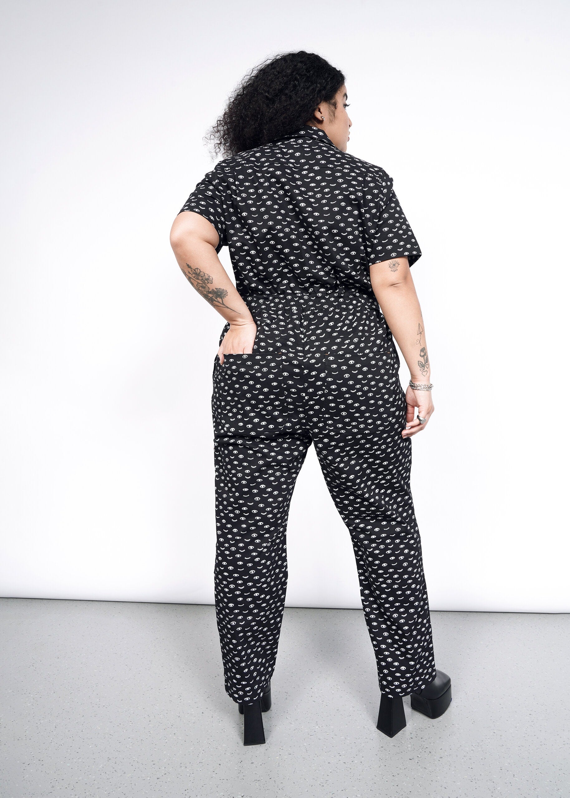 The Essential High Waisted Coverall in Wink Black