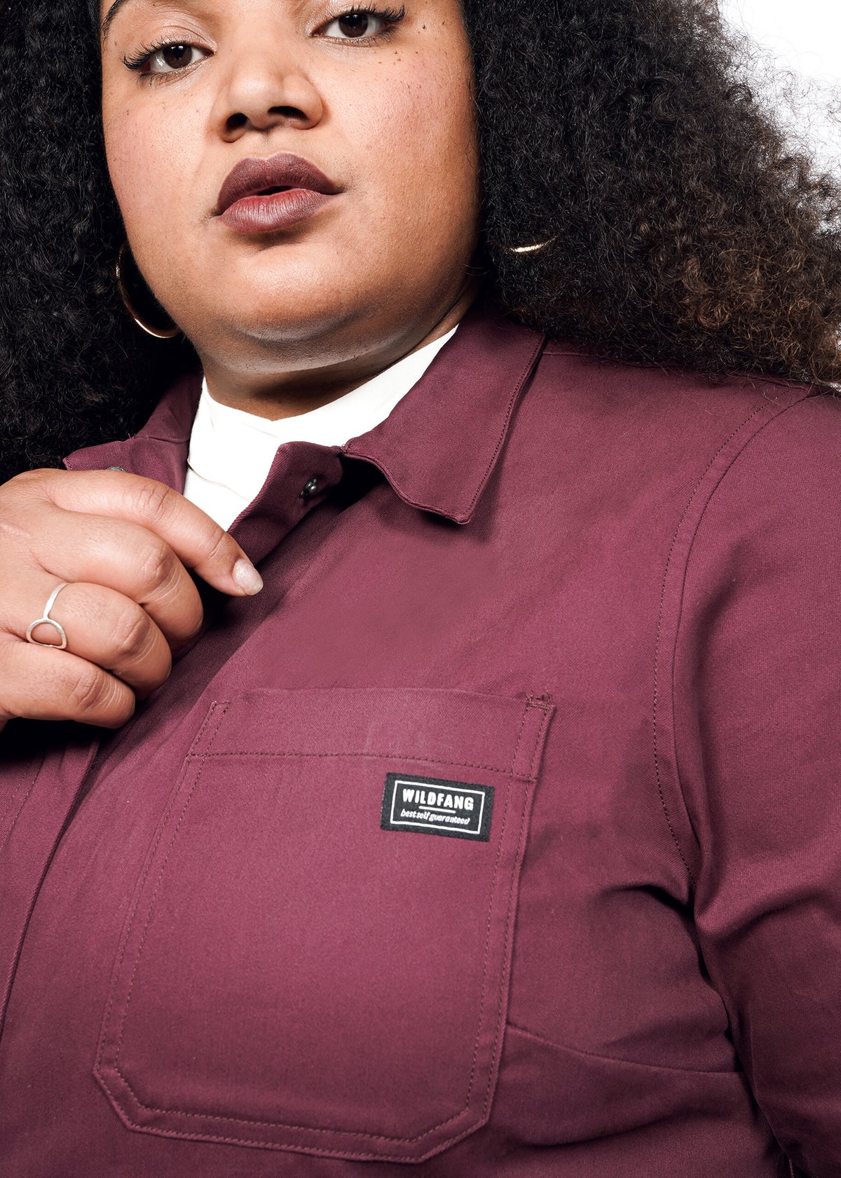 The Essential Long Sleeve High Waisted Coverall in Merlot