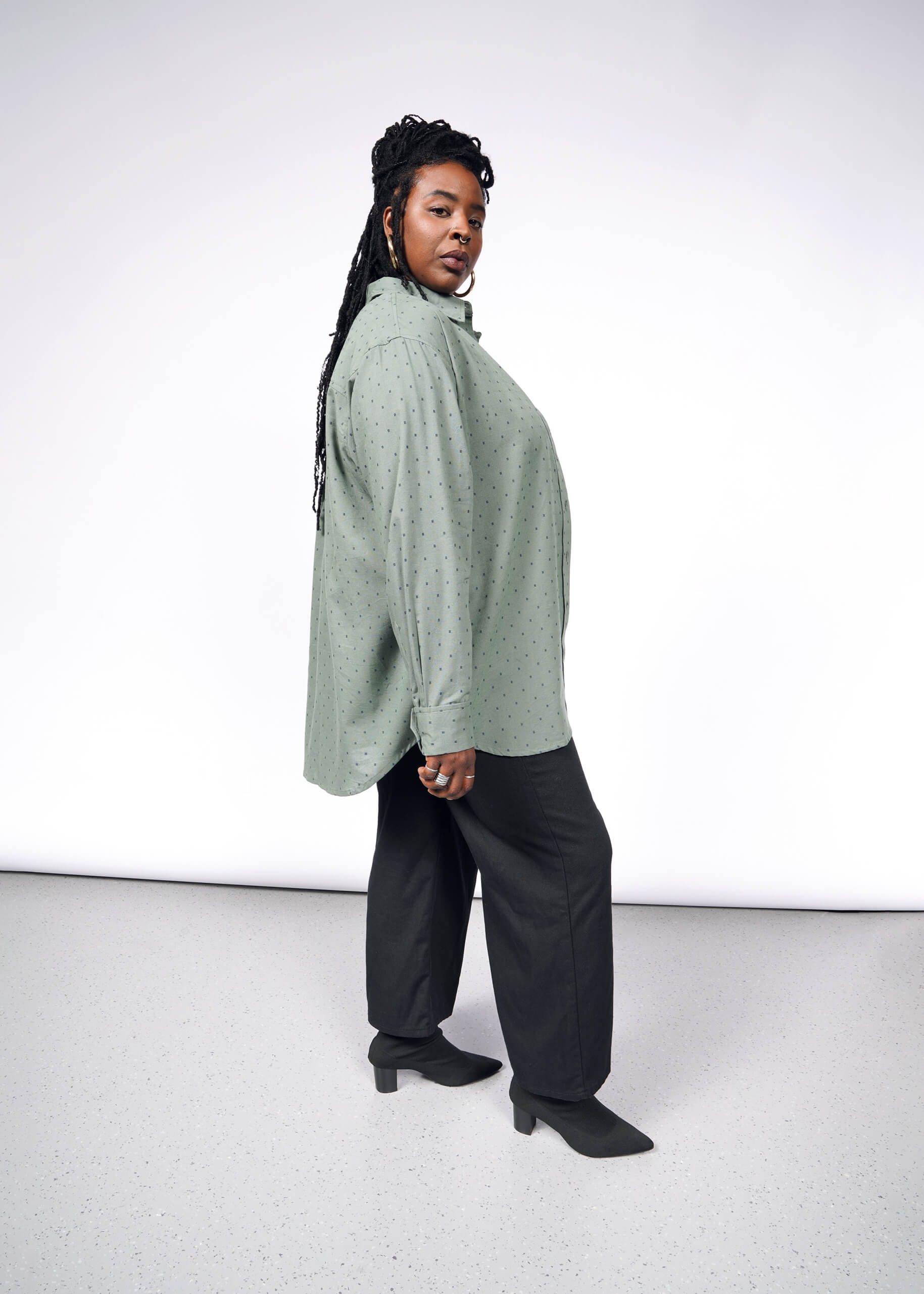 The Essential Long Sleeve Oversized Wrap Button Up