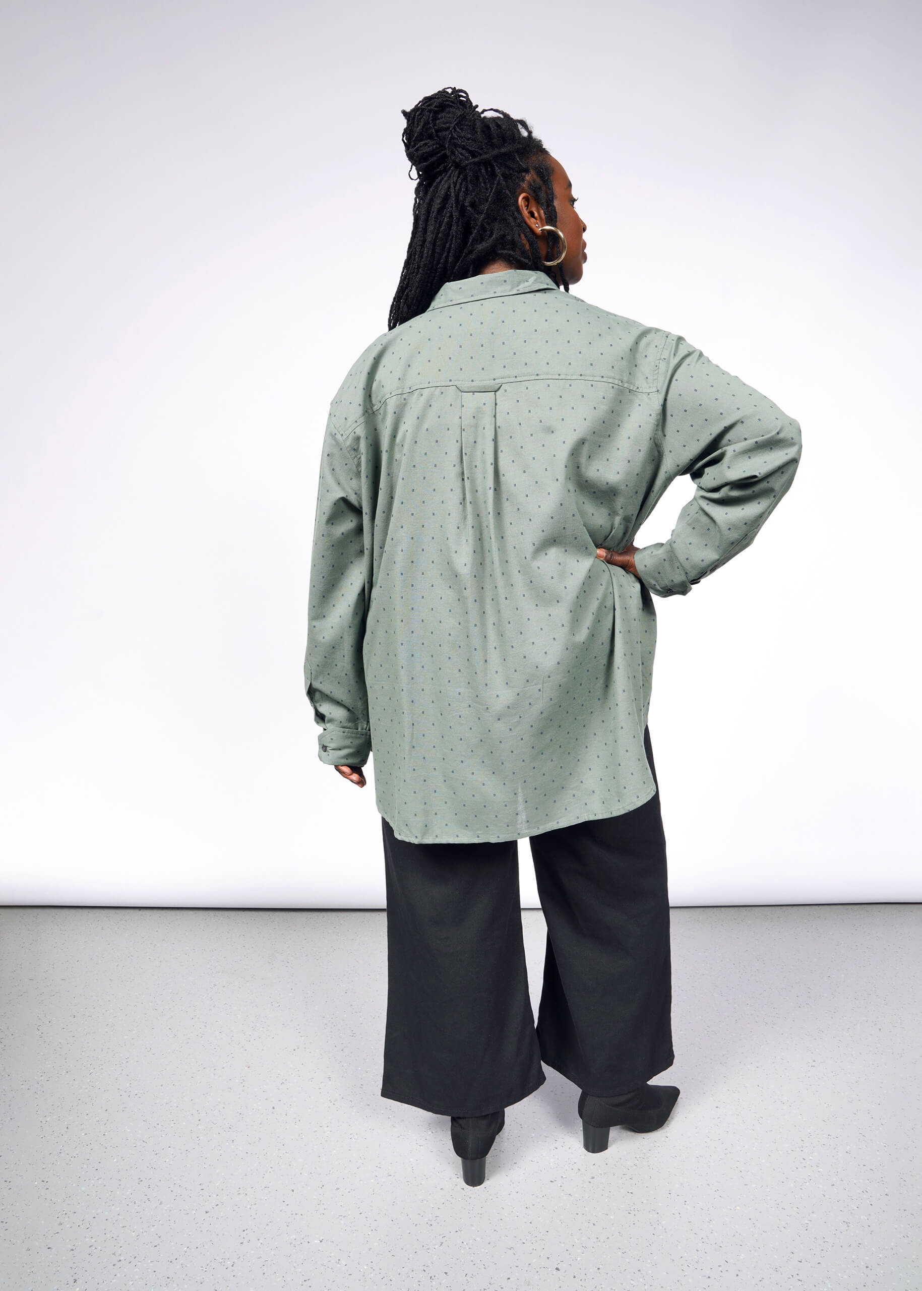 The Essential Long Sleeve Oversized Wrap Button Up