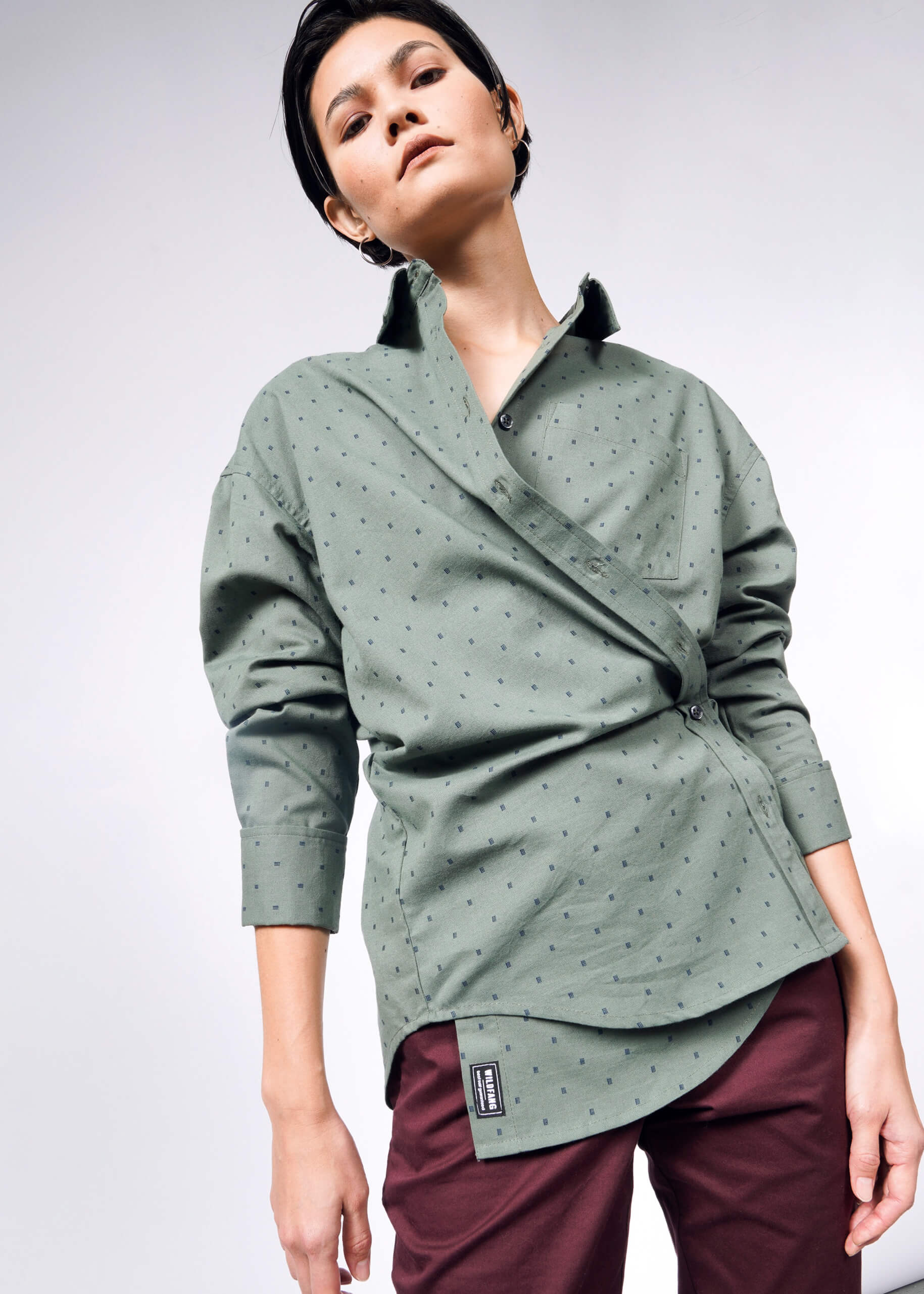 The Essential Long Sleeve Oversized Wrap Button Up