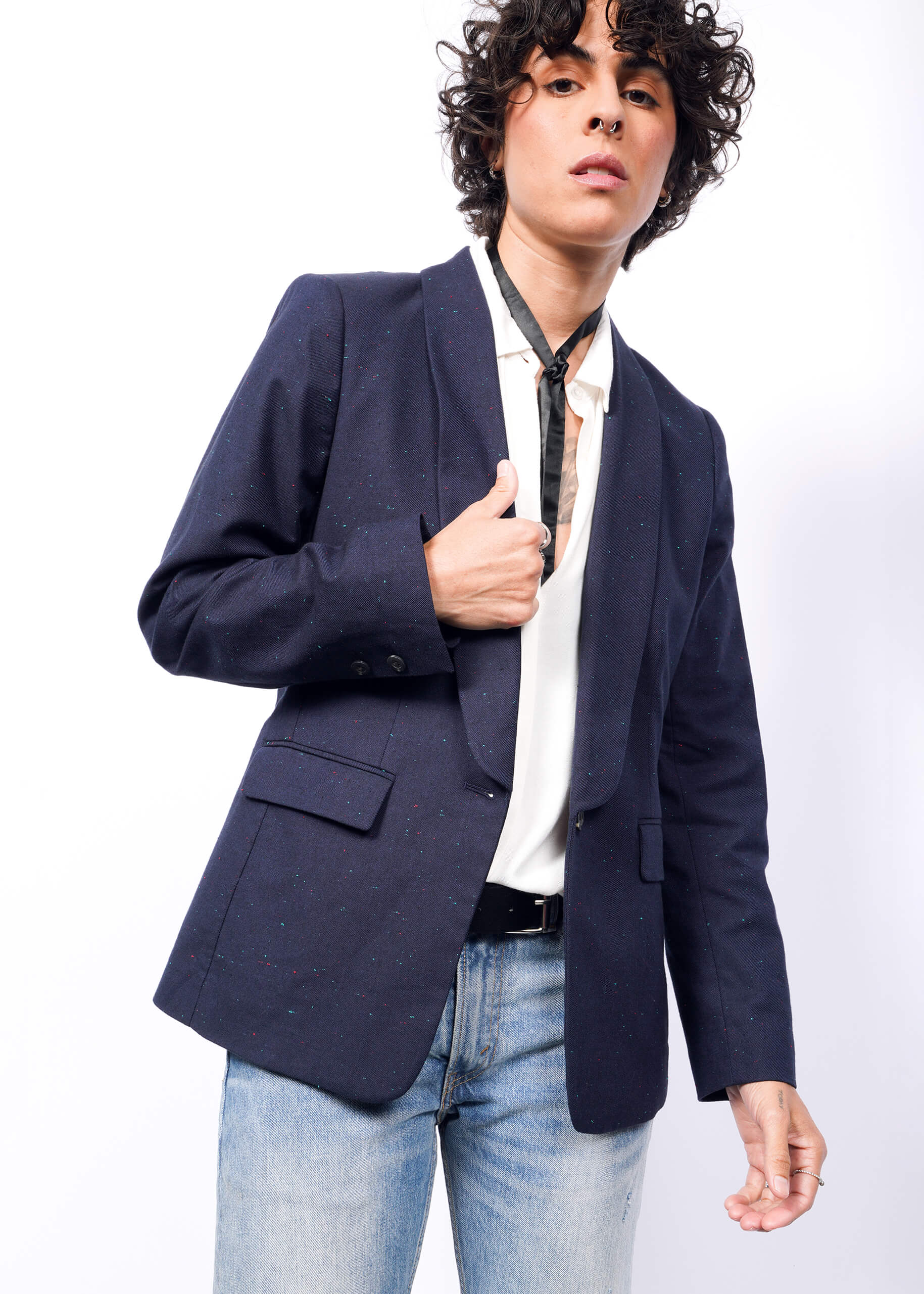 The Essential Oxford Fleck Tux Blazer