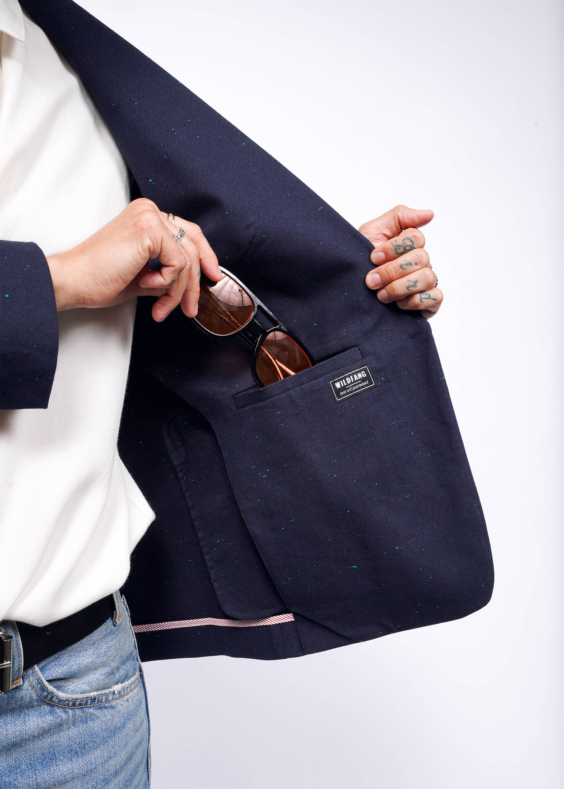 The Essential Oxford Fleck Tux Blazer