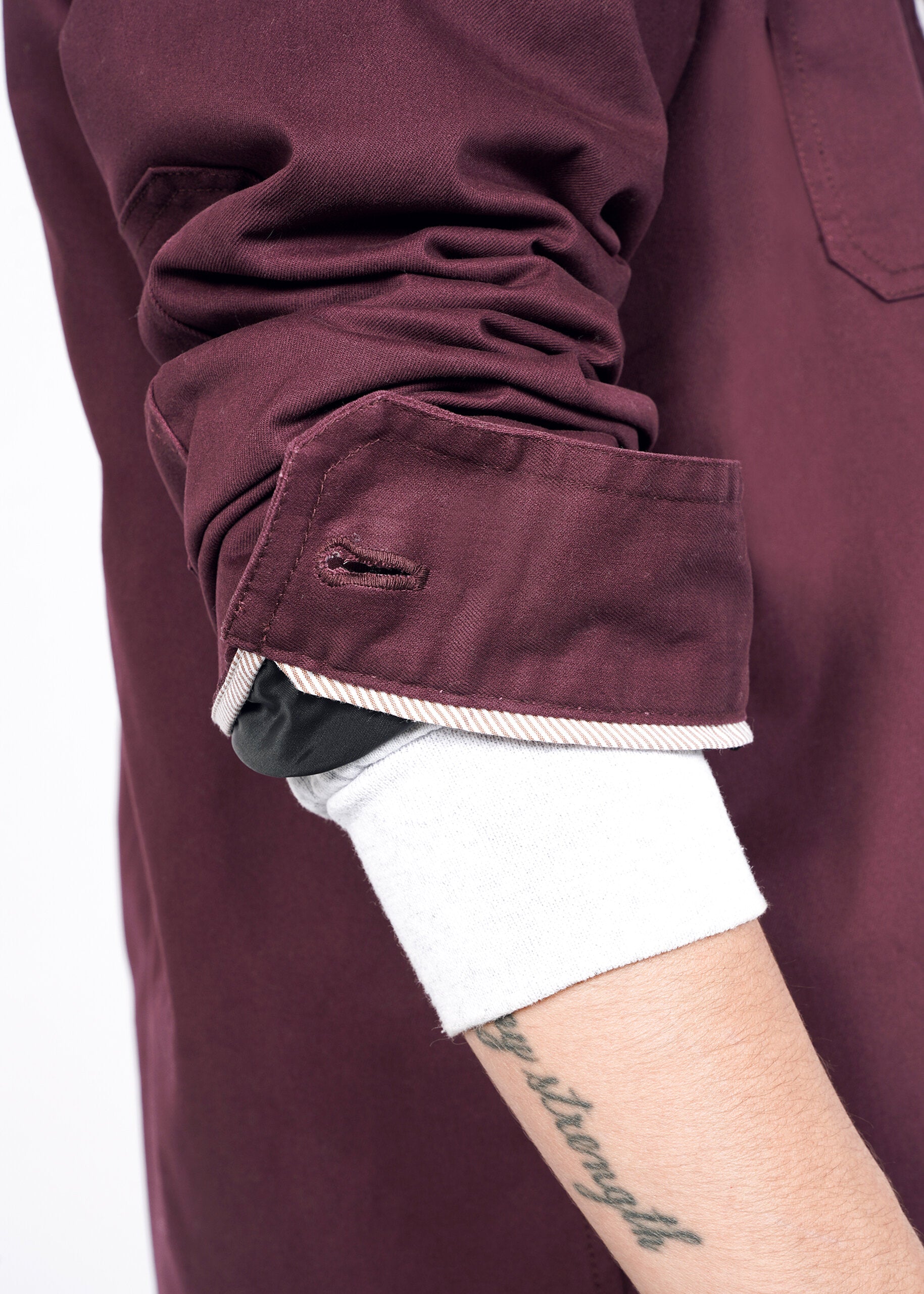 The Essential Fleece Lined Shacket in Merlot