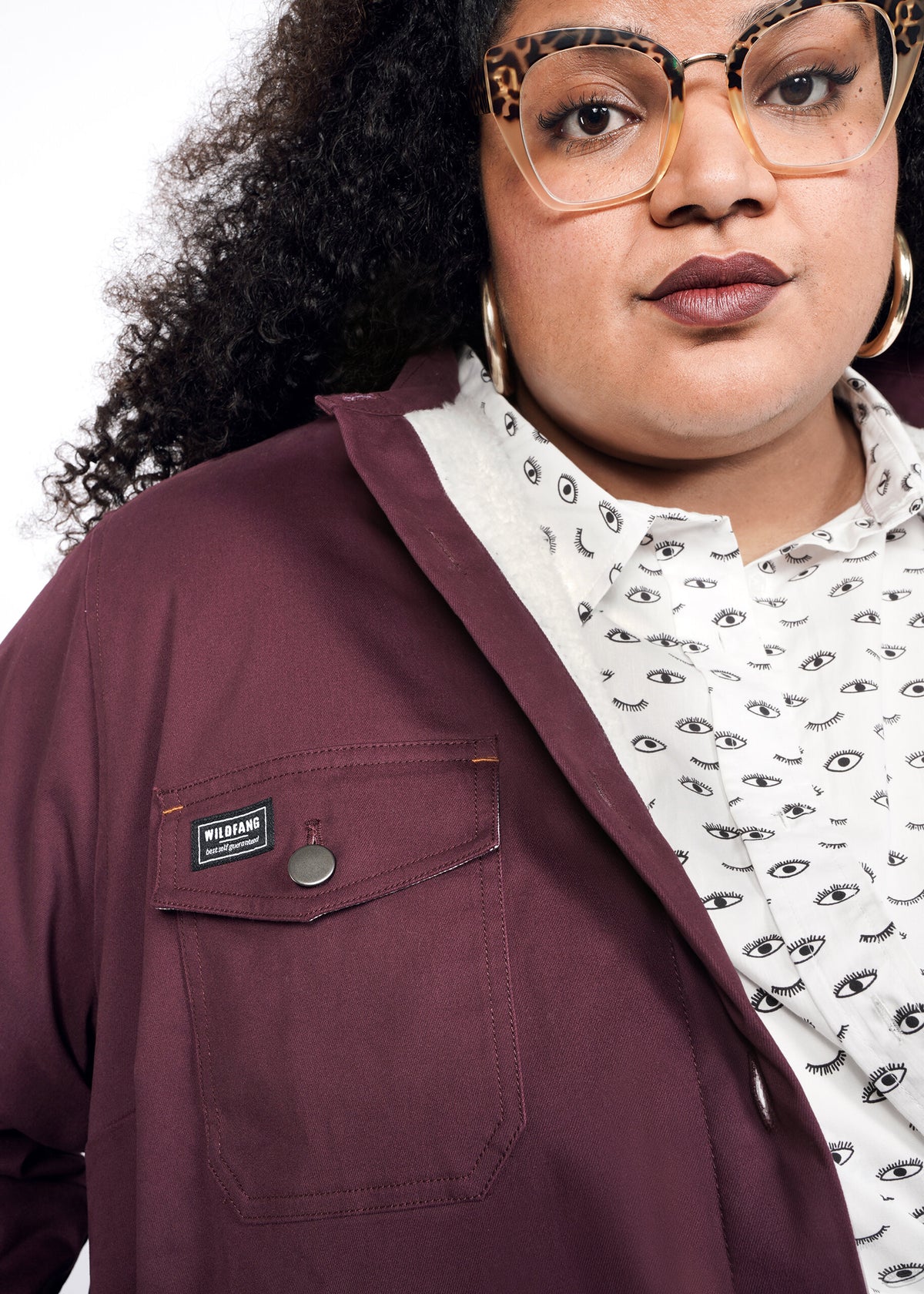 The Essential Fleece Lined Shacket in Merlot