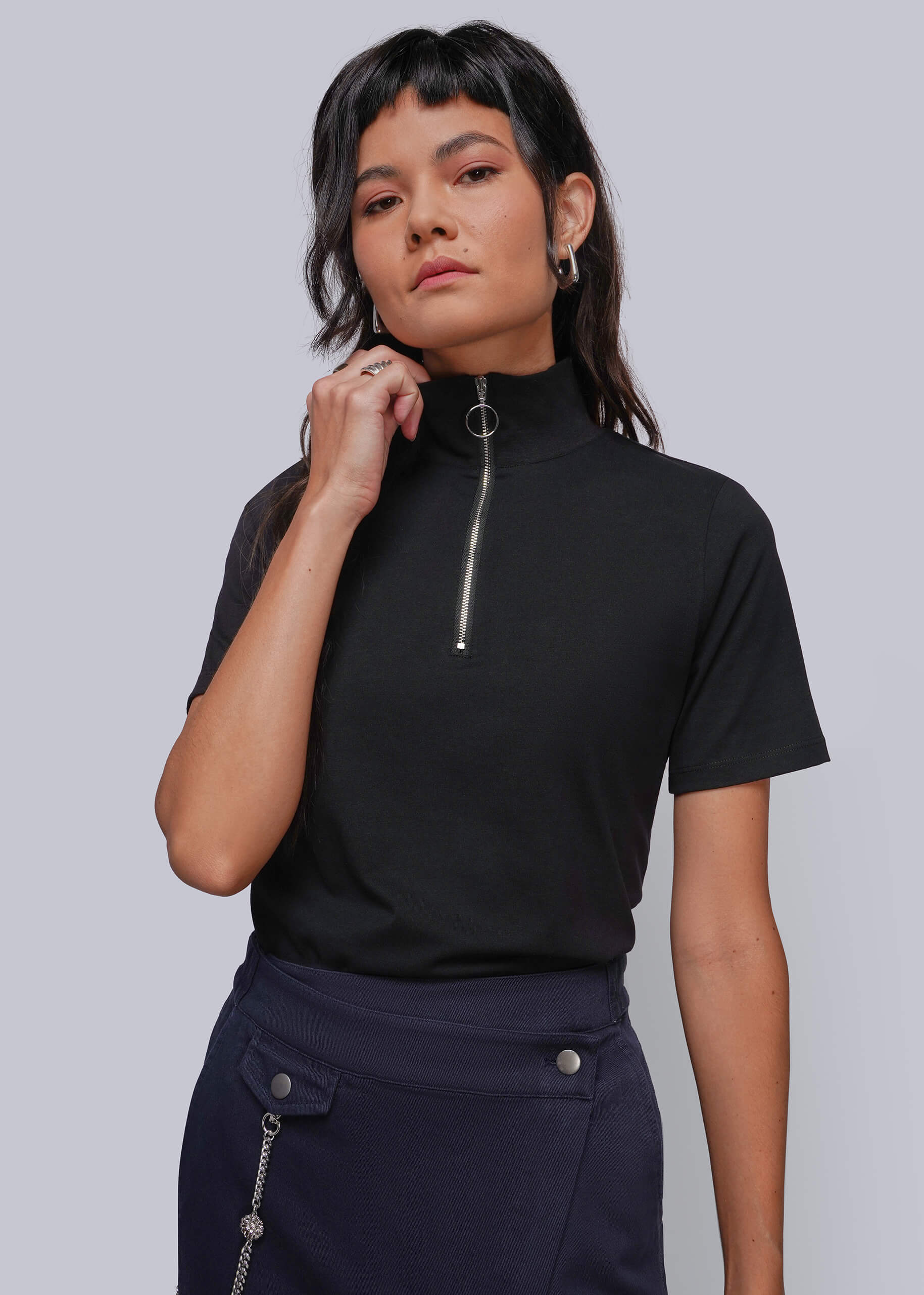 The Everyday Quarter Zip Mock Neck Tee – Wildfang