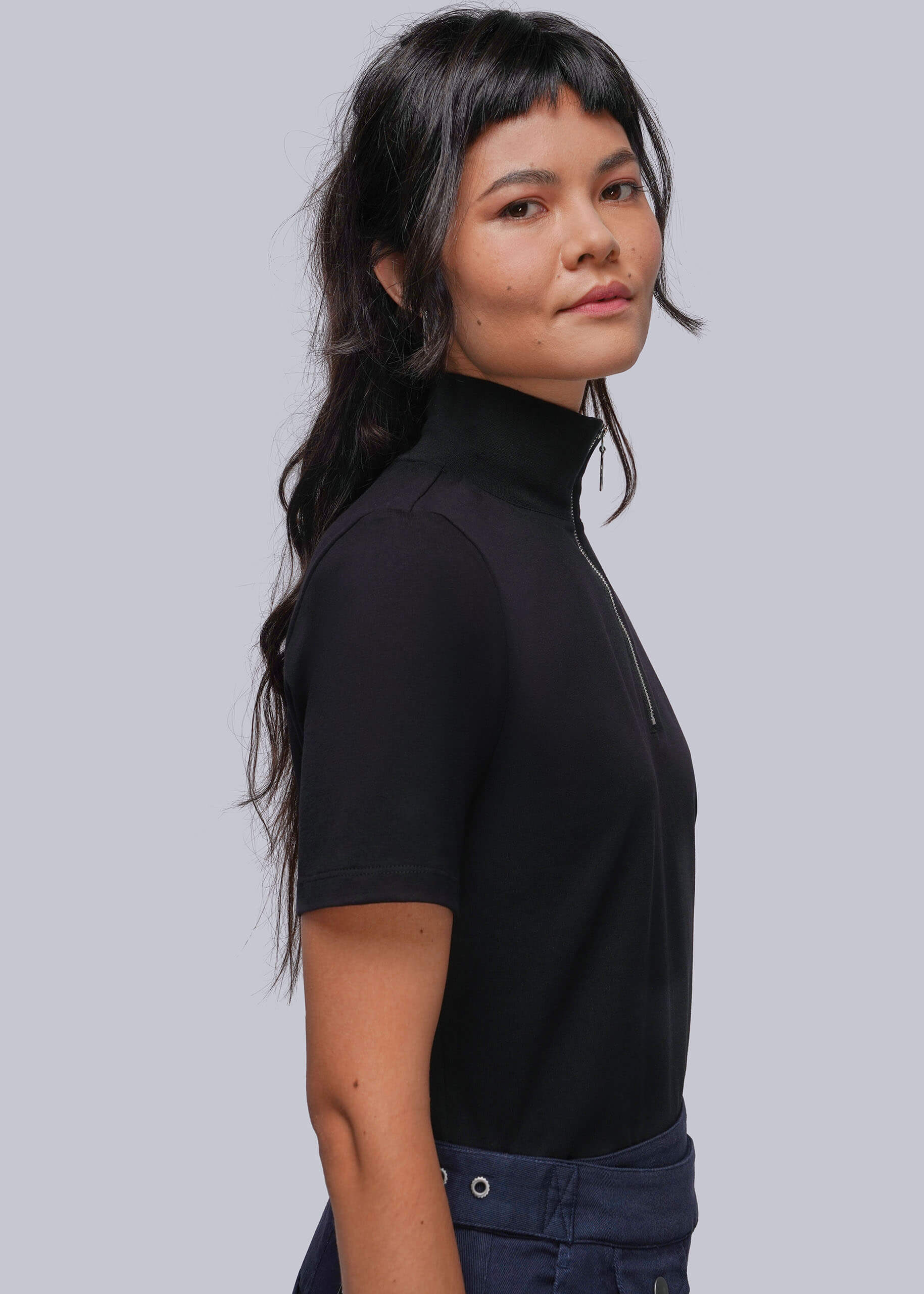 The Everyday Quarter Zip Mock Neck Tee – Wildfang