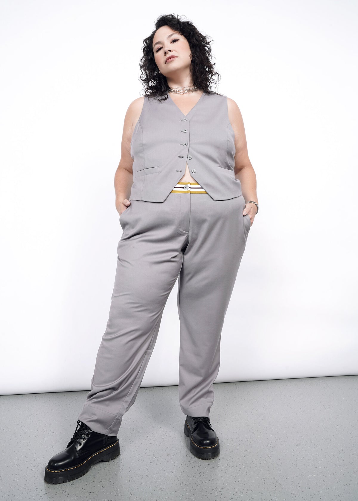 The Empower Taped Trouser in Grey