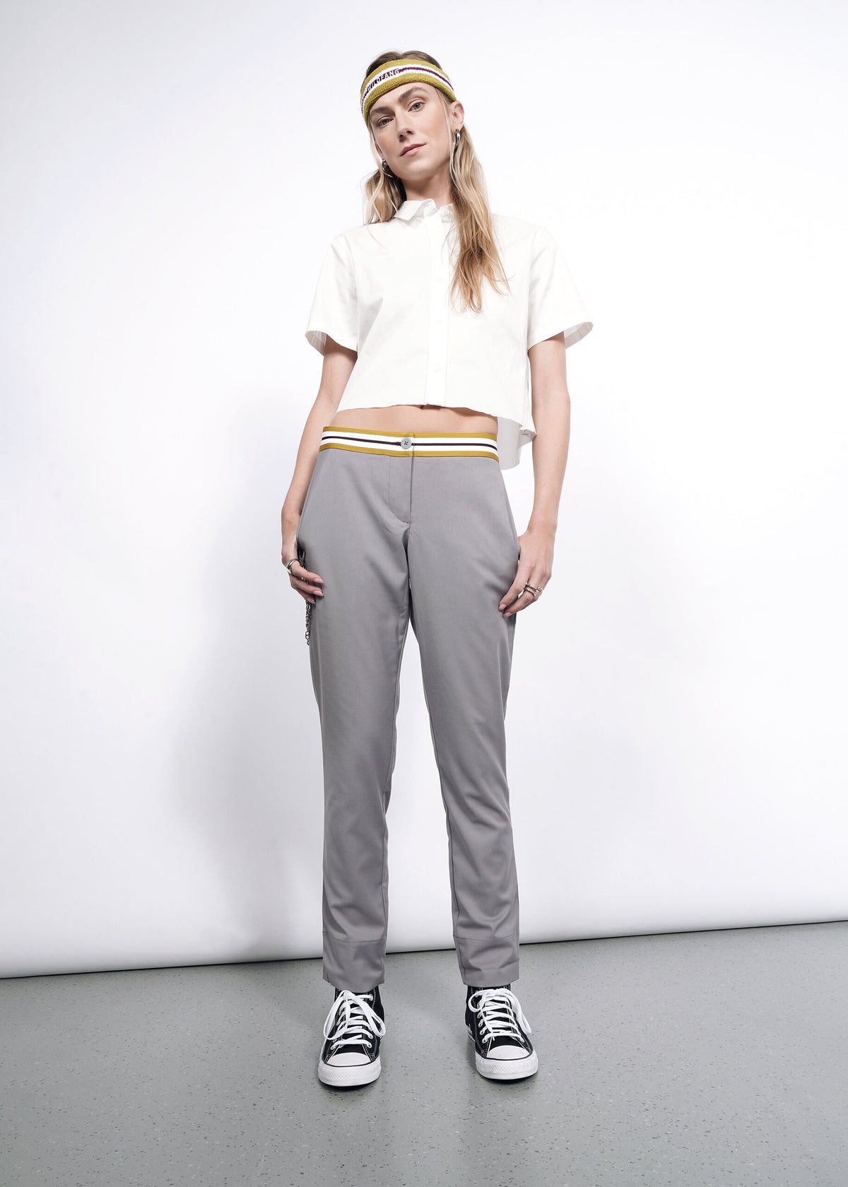 The Empower Taped Trouser in Grey